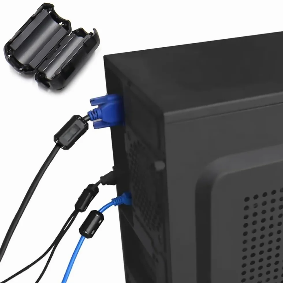 Núcleo de Ferrita Plegable Negro 40 Piezas para Cables de 3.5-13mm