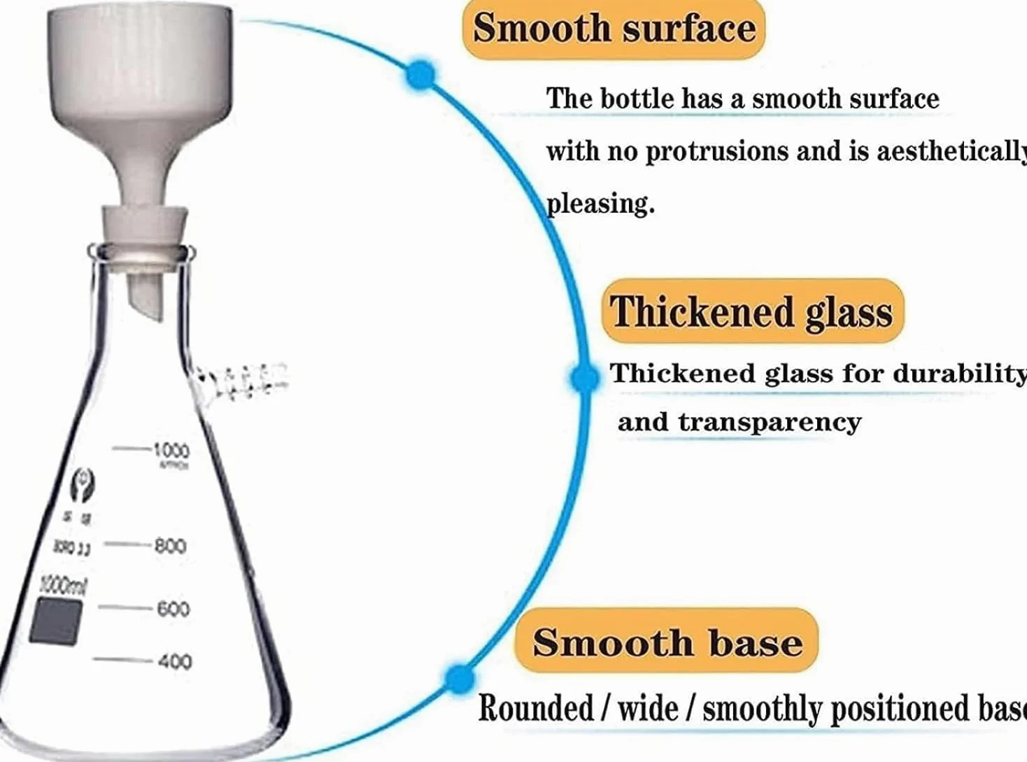 Aparato De Filtración Al Vacío Para Laboratorio, Kit De Filtro De Succión Al Vacío De Vidrio, Equipo De Destilación Al Vacío Con Bomba Manual Y Embudo, Duradero Y Resistente Al Calor 250/500/1000 Ml
