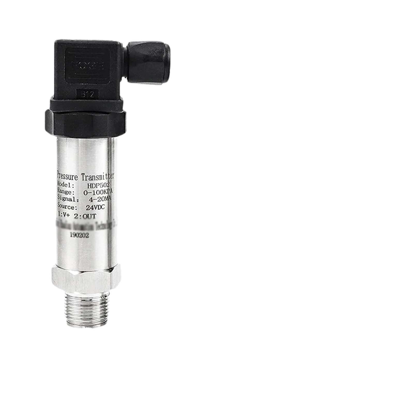 Transmisor de presión de manómetro de vacío 4-20mA 25mpa 0 5V Sensor de presión de agua absoluta de 1/4"(0-10Mpa RS485)