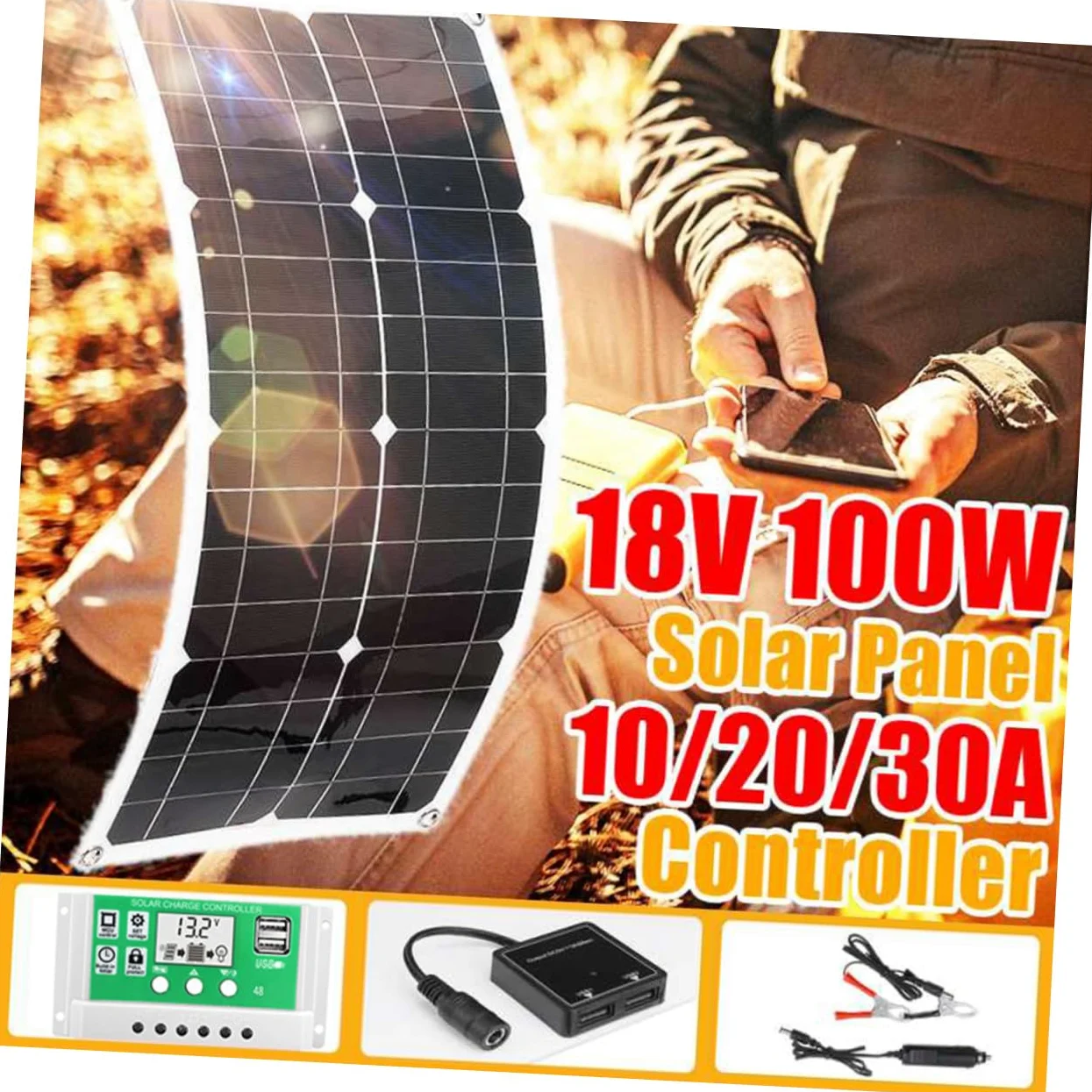 Hemobllo Panel Solar Fotovoltaico y Duradero Protección De Emergencia Para Vehículos