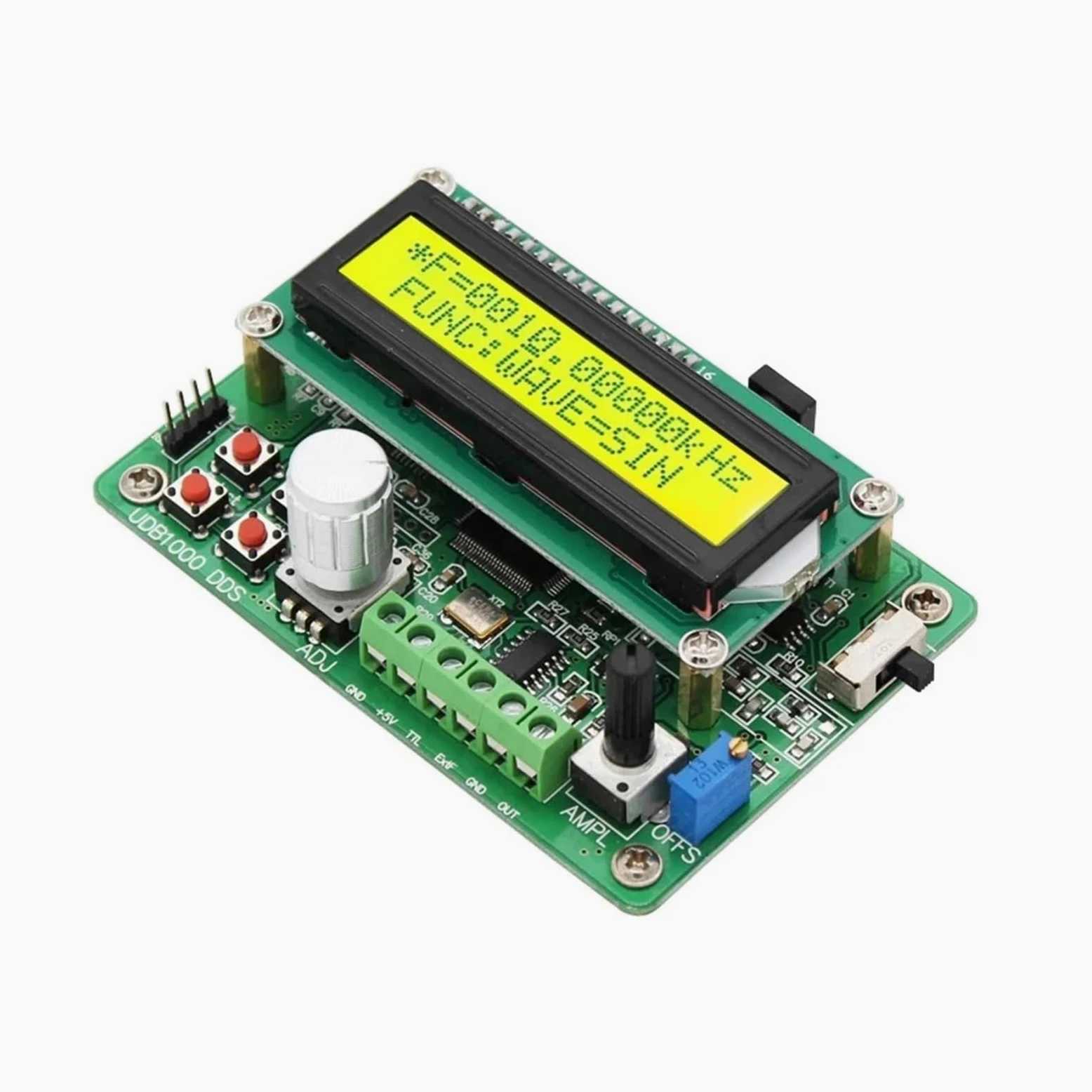 Generador de señales de función DDS UDB1008S 8MH/z, Fuente de señal de Pulso/Contador de frecuencia con comunicación y Barrido de frecuencia