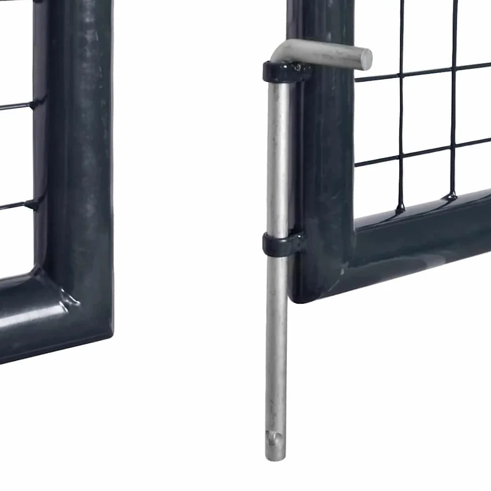 vidaXL Puerta de jardín de malla acero galvanizado 300 x 100 cm gris