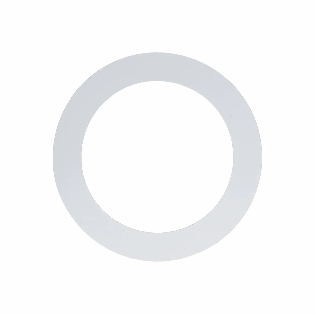 White 15cm OD 14.4cm ID 0.3cm Width Silicone O-Ring Seal Rings 5 Pack