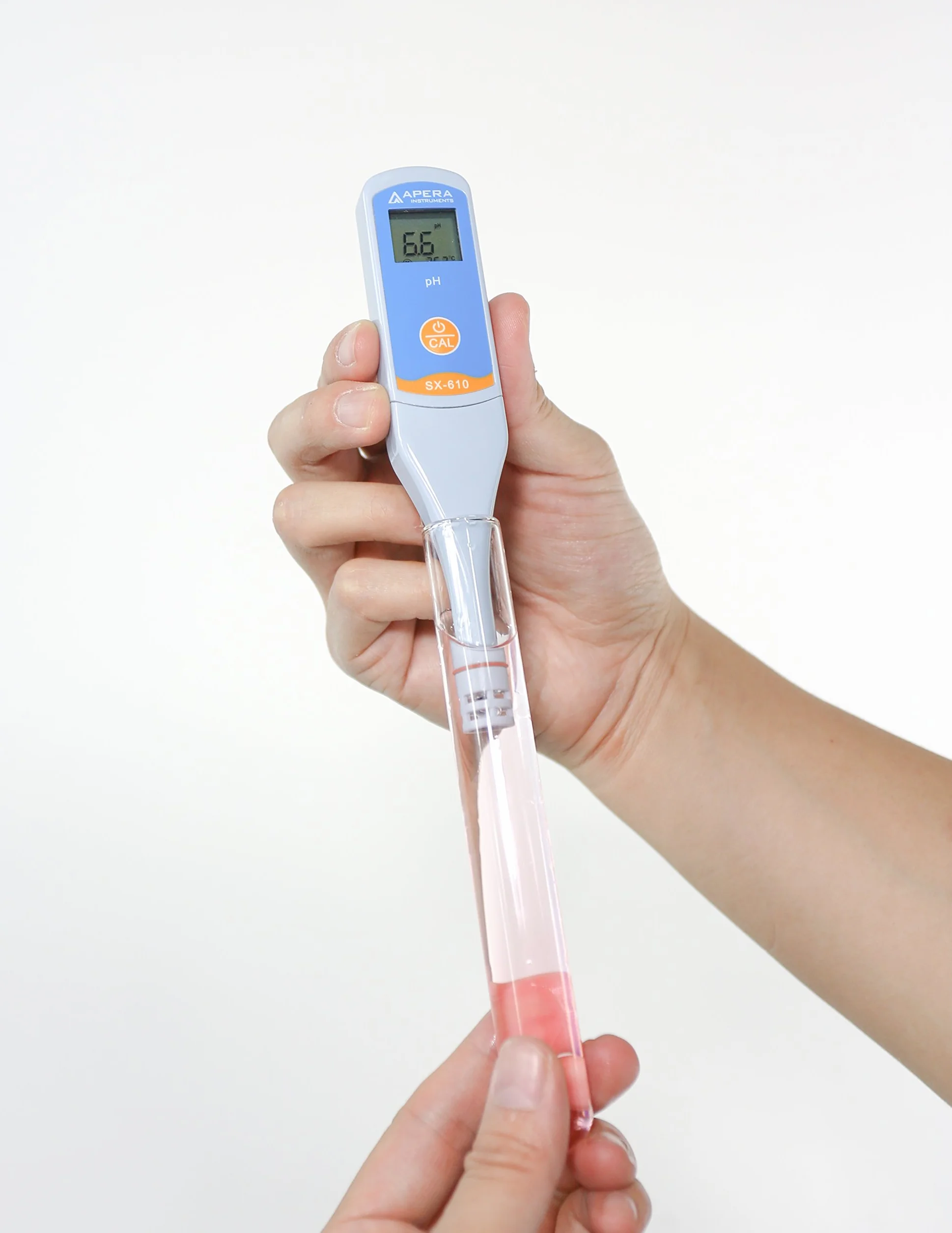 Apera Instruments SX610 medidor de pH, probador de pluma, impermeable, precisión ±0.1 pH, rango 0-14 pH