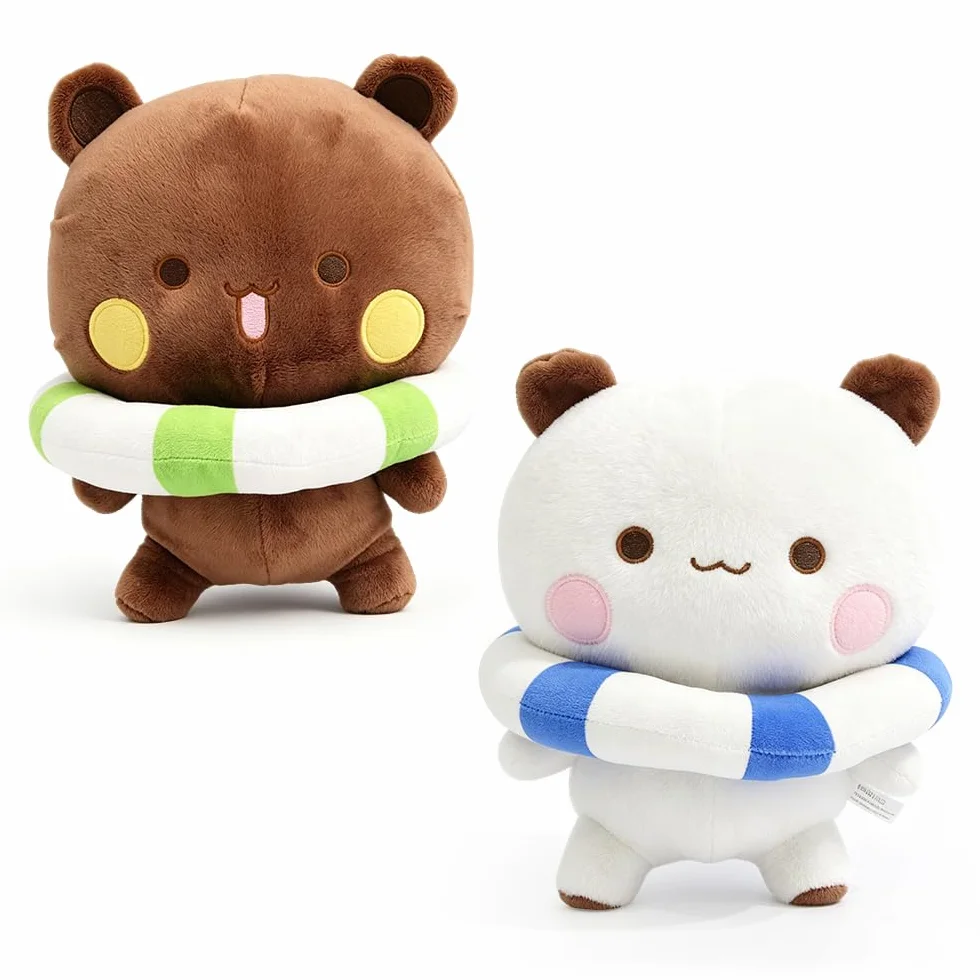 Peluche Bubu y Dudu 22cm Oso y Panda Almohada Cojín