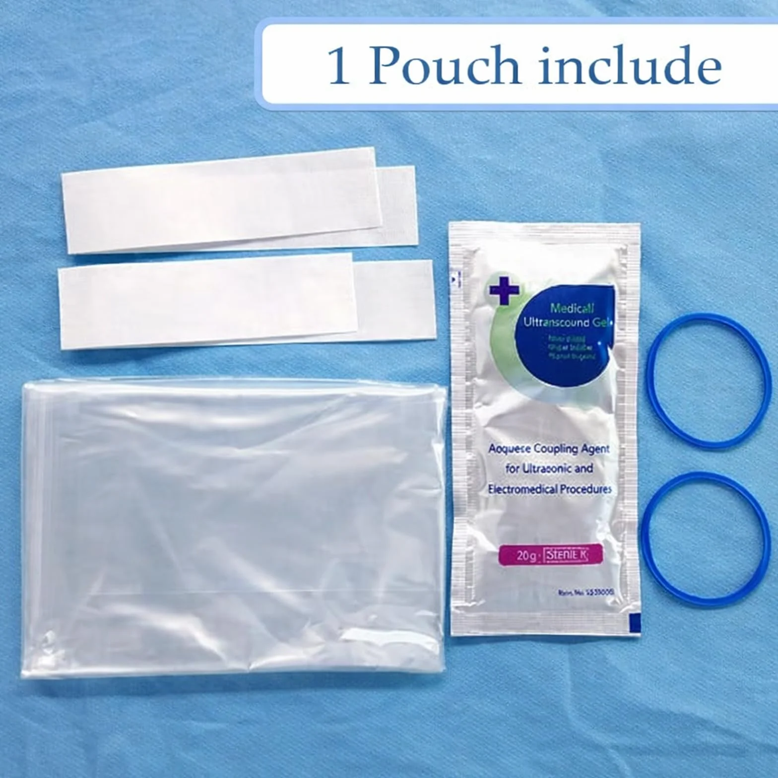 Cubierta para sonda de ultrasonido, protector estéril transparente desechable sin látex, embalaje individual, 50 piezas (6" x 12")