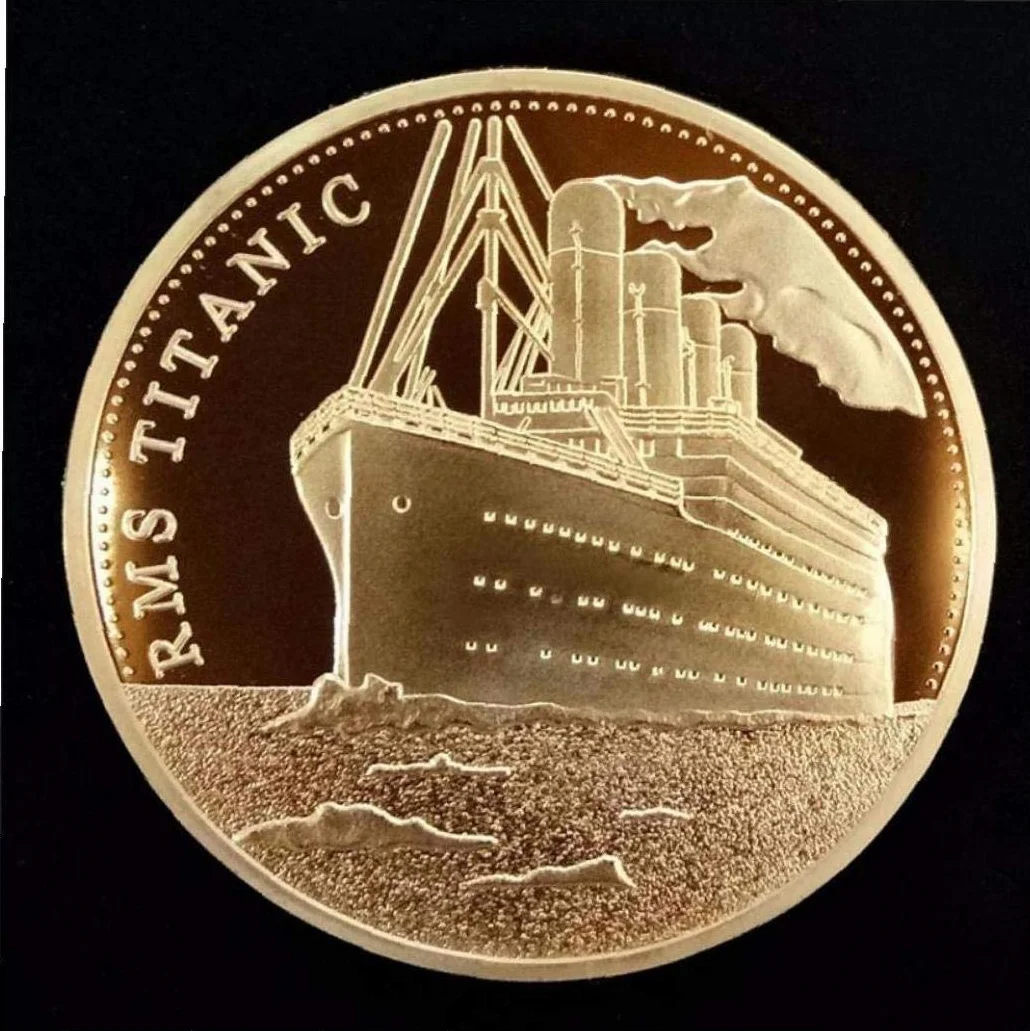 Moneda Conmemorativa Titanic Bitcoin BTC Artes Regalos Decoración Hogar