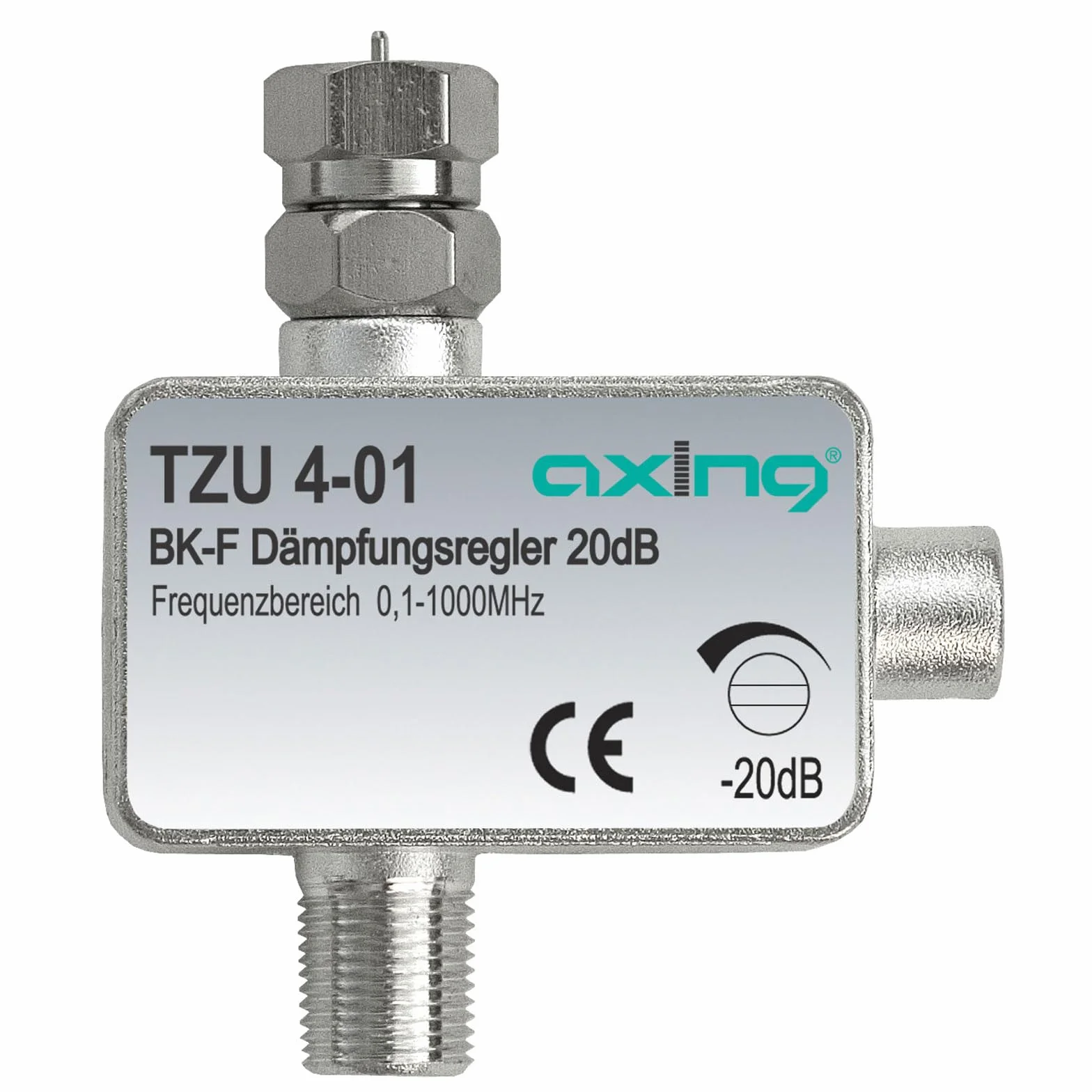 Axing TZU 4-01 Atenuador de señal TDT para conector F 0,5-20 dB