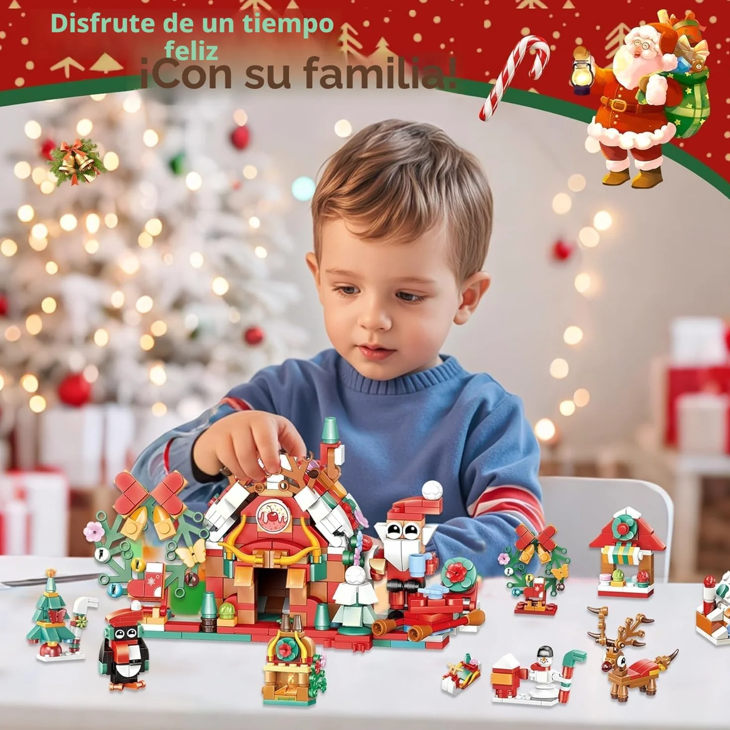 KAHEIGN Calendario de Adviento 2025, Cuenta Regresiva de Navidad 24 Días 895 Piezas 12 en 1 Bloques de Construcción