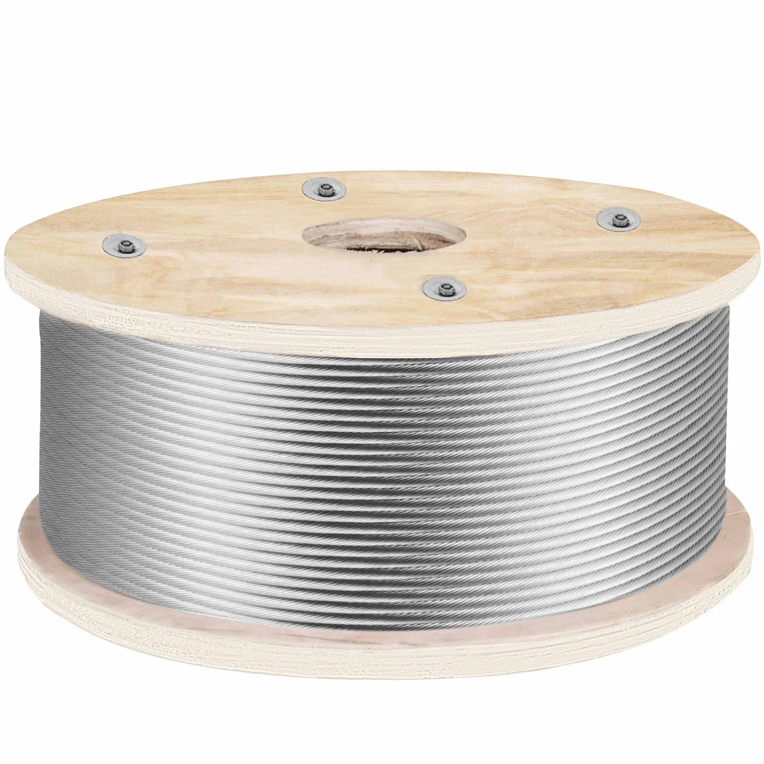 VEVOR Cable de Acero Inoxidable 152 m Cable de Acero Inoxidable Bobina de 4,8 mm Cable de Suspensión 1x19 Hilos Resistencia a la Rotura 1905,1 kg para Barandillas de Escaleras Tendedero Colgar Luces