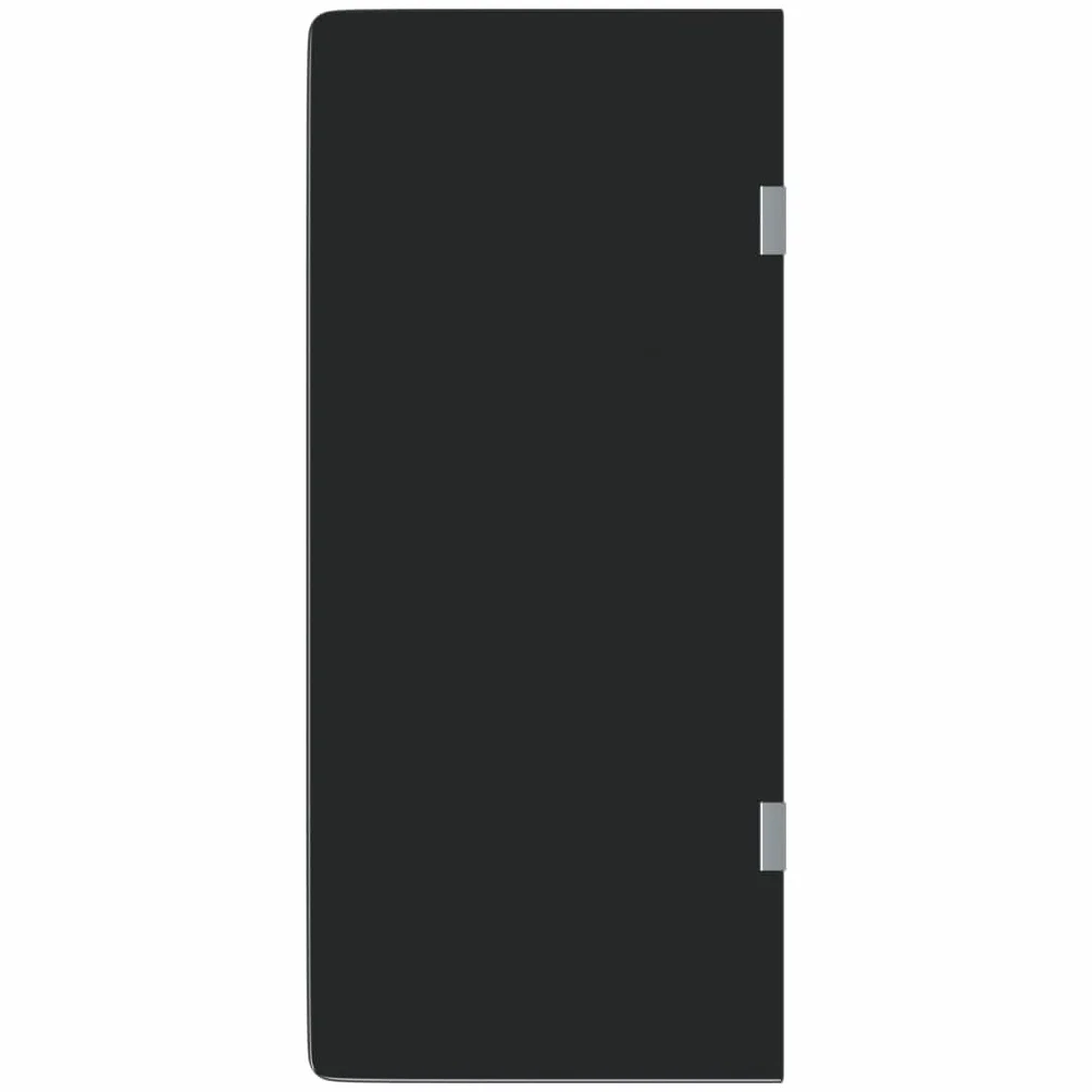 vidaXL Panel de Privacidad para Urinario de Pared, Vidrio Templado Negro 90x40 cm