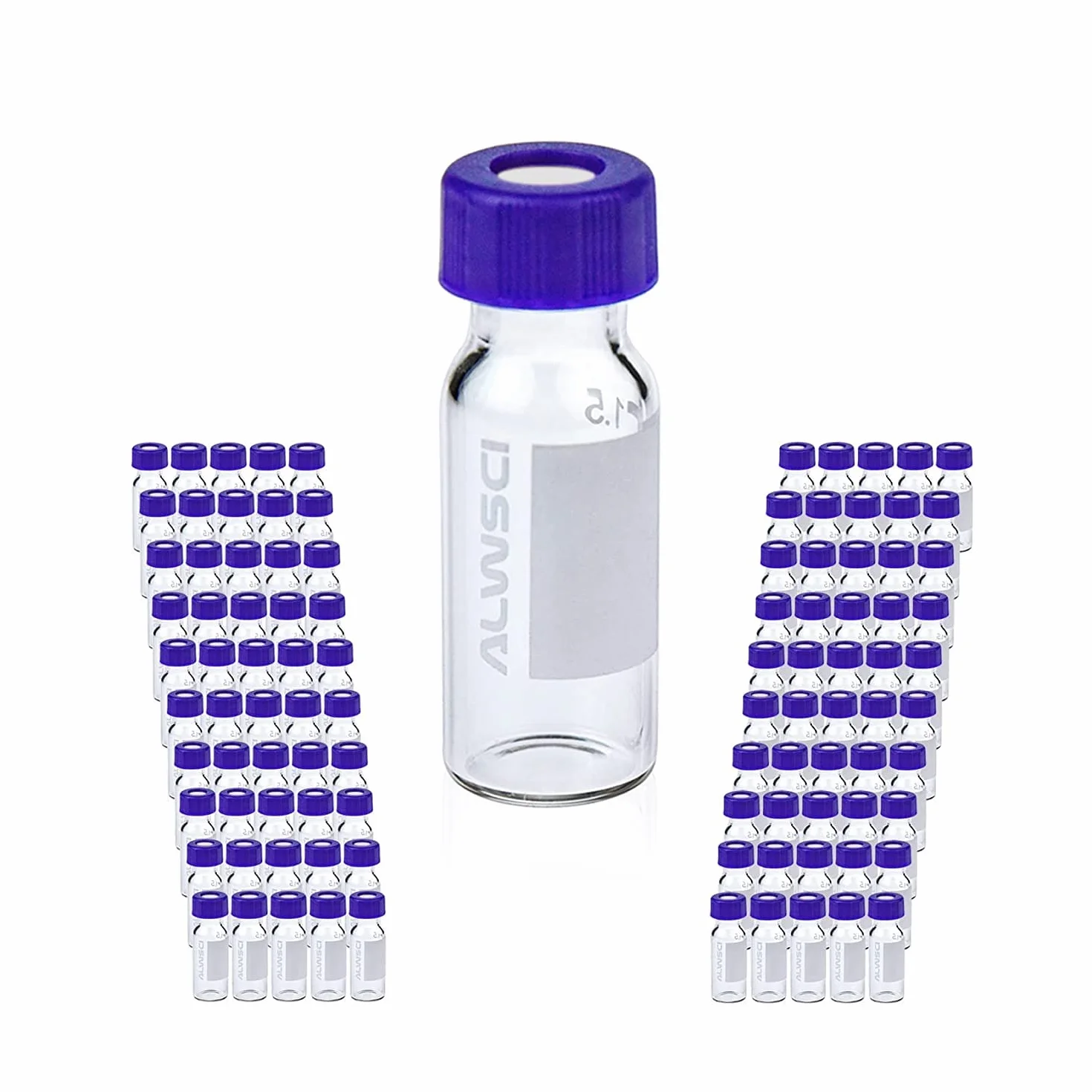 ALWSCI Frascos Viales de Vidrio 2ml HPLC 9-425 Autosampler Laboratorio 100 Piezas