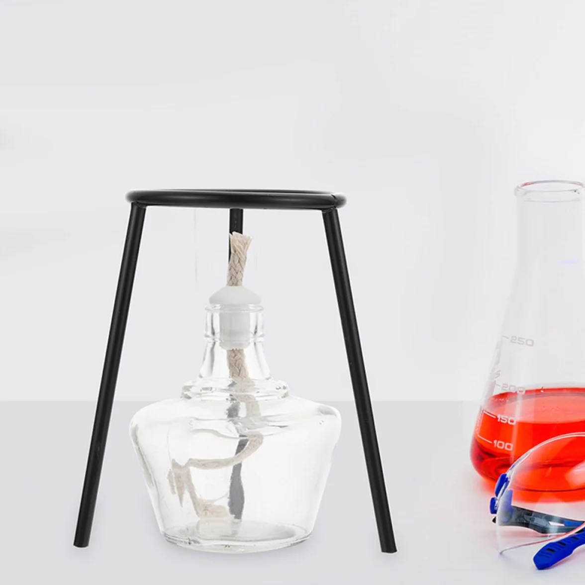 Soporte de Trípode de Hierro para Laboratorio, Paquete de 3 Piezas para Experimentos Científicos