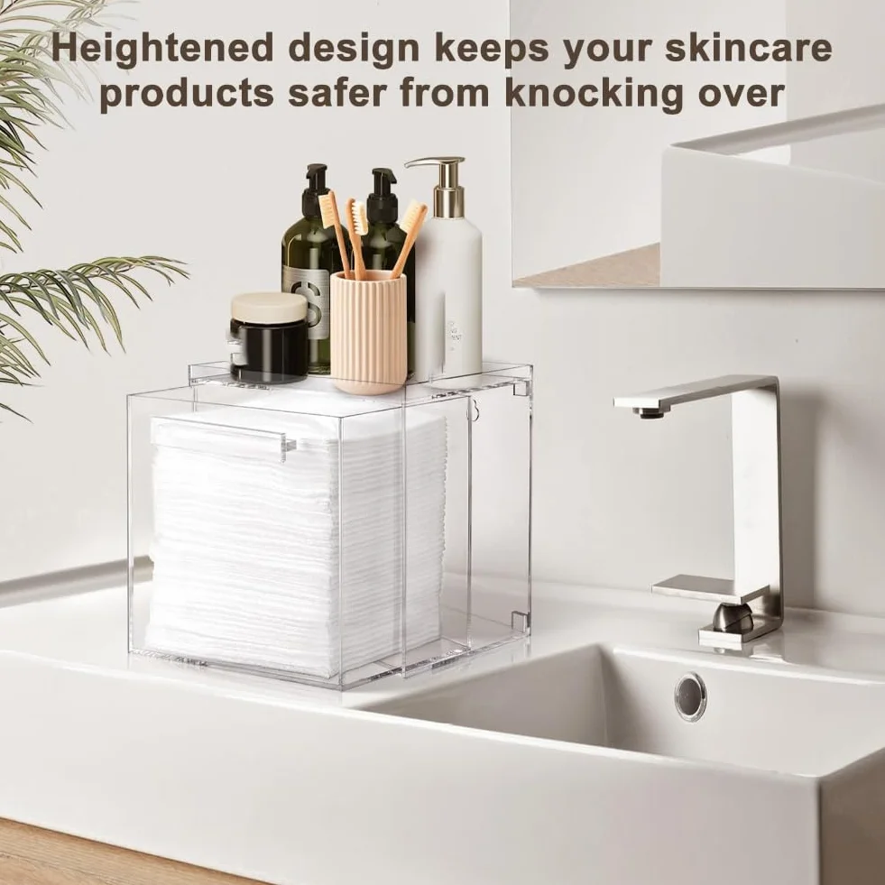 Caja de Almacenamiento de Toallas Faciales Desechables - Contenedor Acrílico Compatible con Clean Towel XL