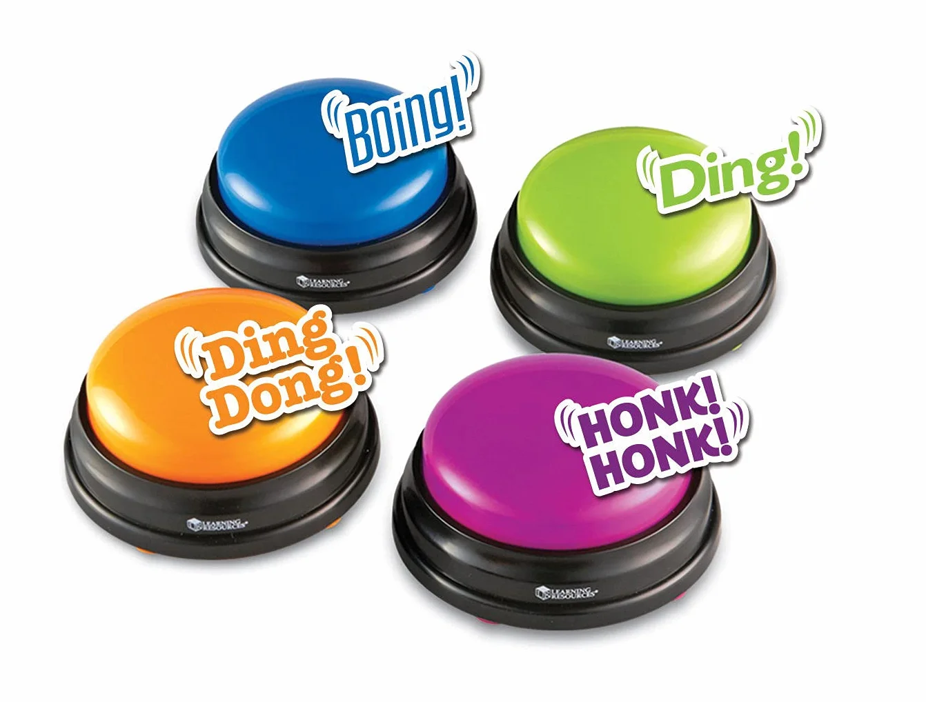 Learning Resources Botones de Respuesta Juego Educativo con Sonidos para Niños 3+ Set de 4 Zumbadores Interactivos