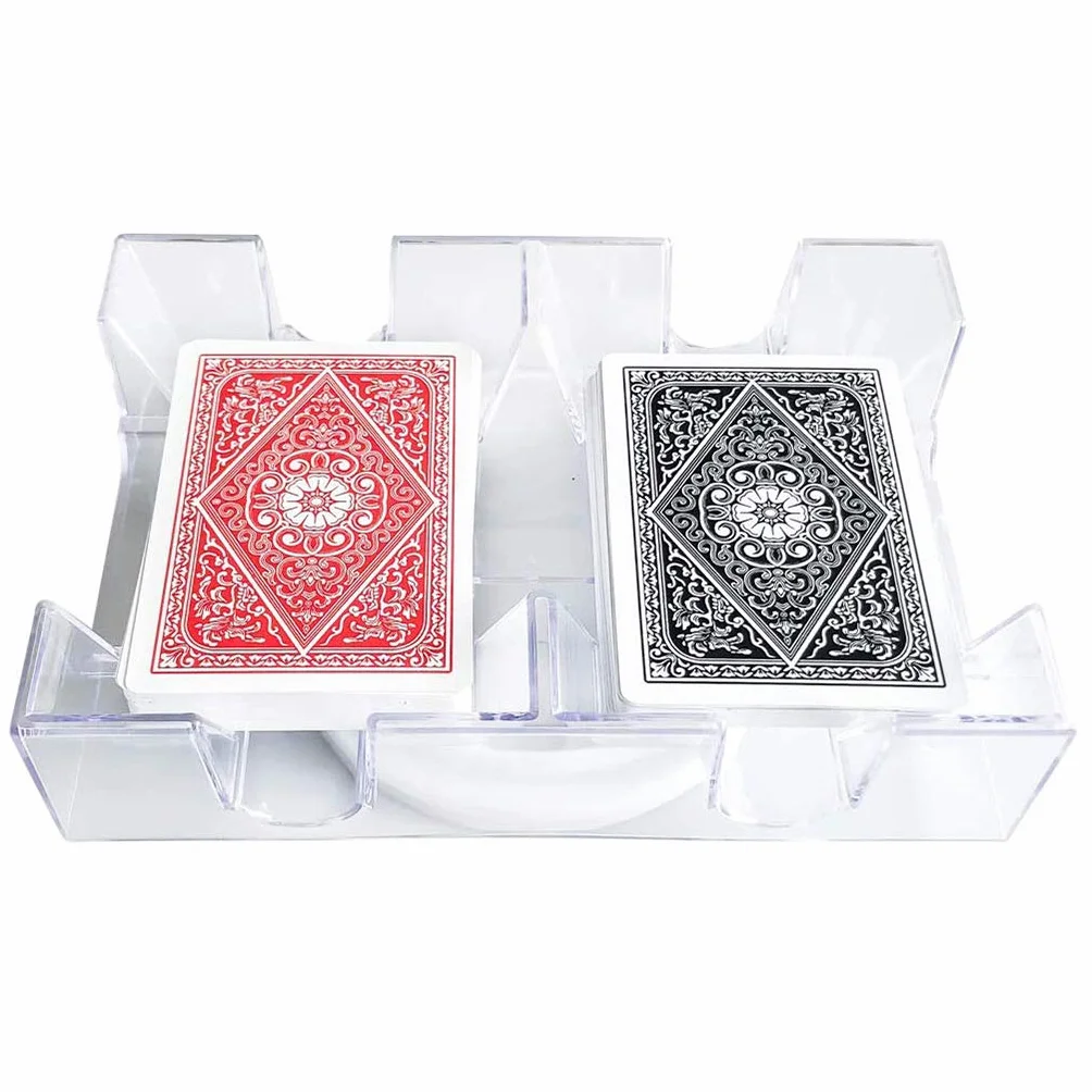 Caja de Cartas de póquer Transparente con Bandeja giratoria, Soporte para Juegos de Mesa