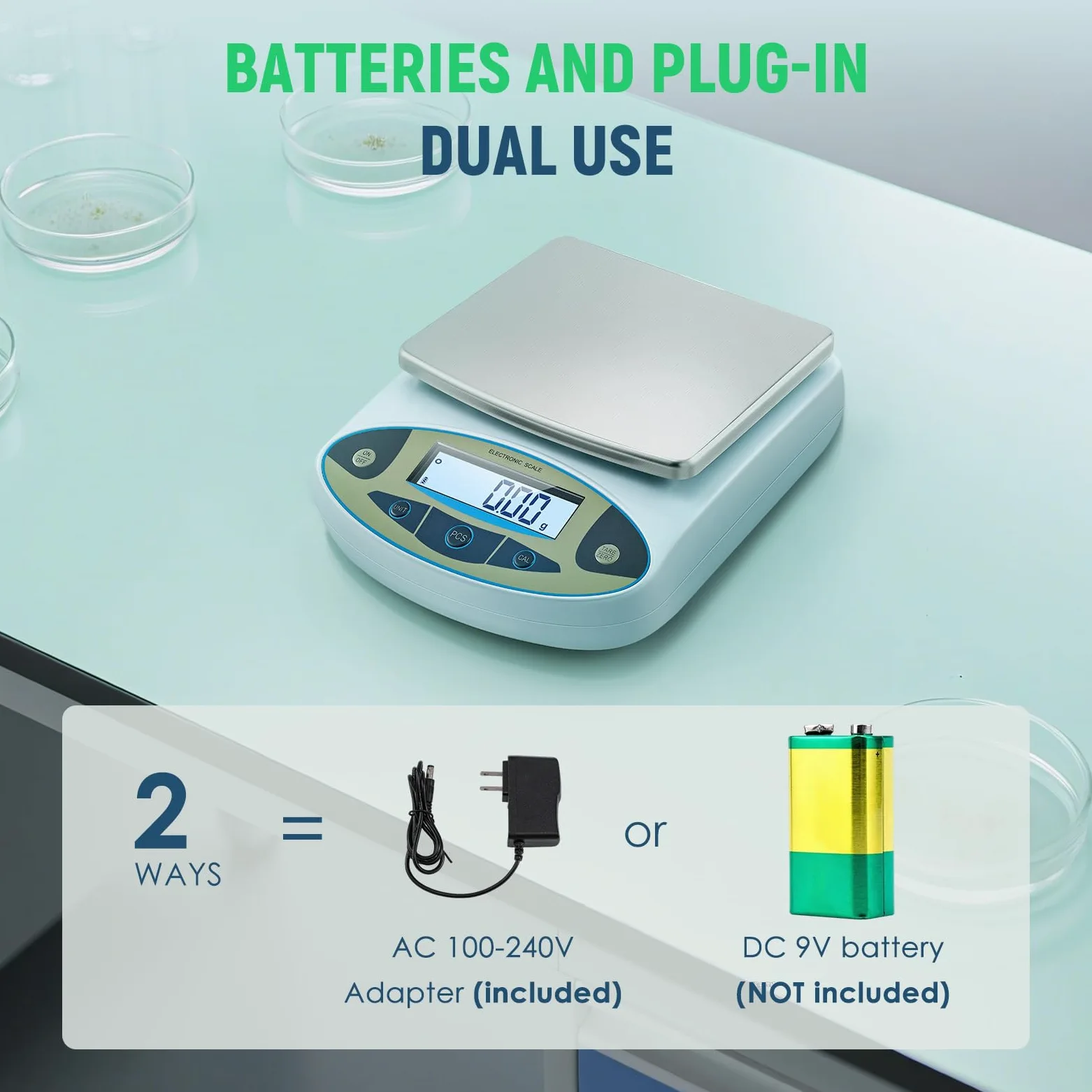 Antstone Báscula de laboratorio de 6000 g x 0,01 g, escala digital de gramos, precisión de 0,01 g, equilibrio analítico científico de alta precisión para laboratorio, pesaje de joyas (6000 g, 0,01 g)