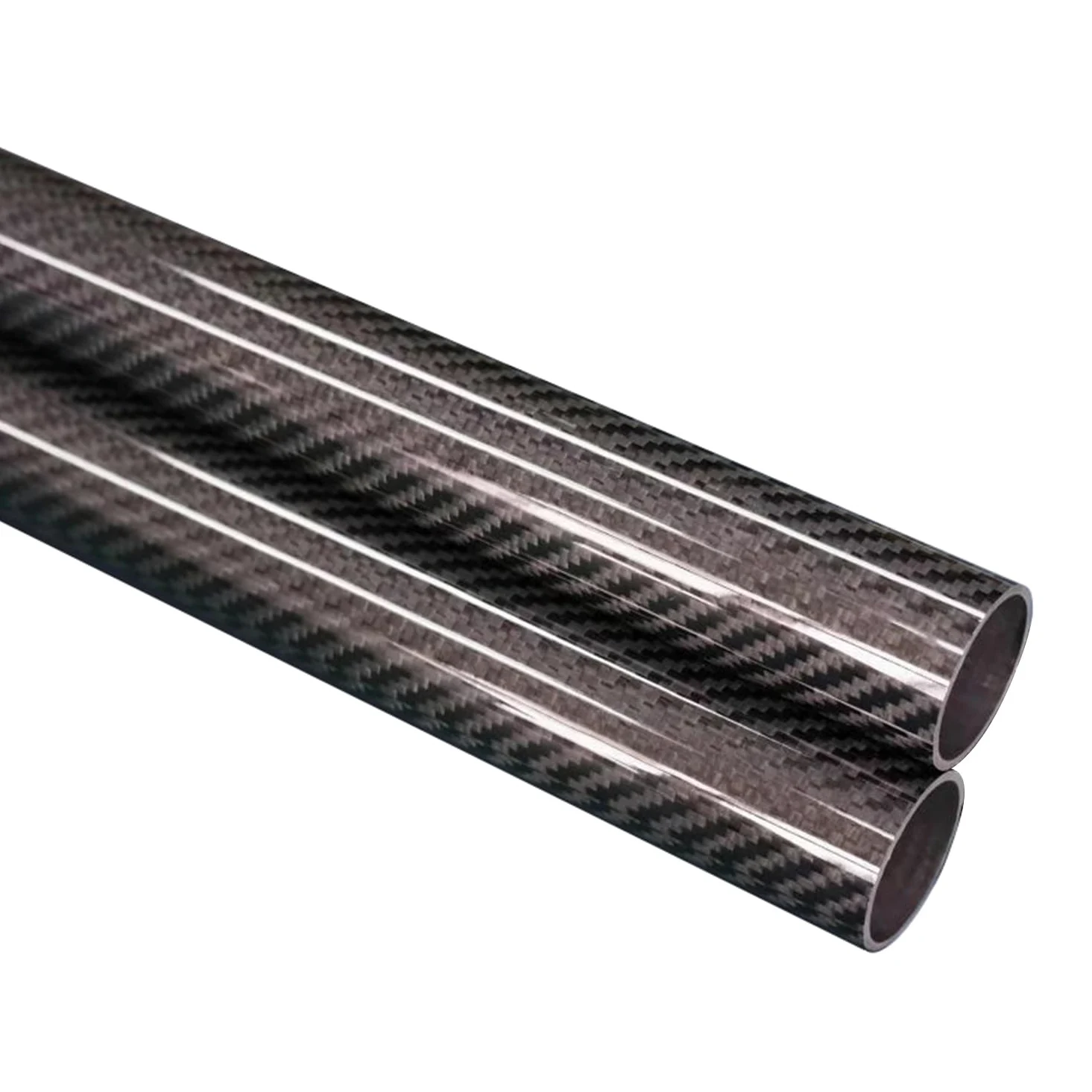 Tubo de fibra de carbono, Tubos de fibra carbono 3K, negros, 7-45 mm x 1000, paquete 2 o 3 for drones, robótica industrial(Black-2pcs,16x12x1000mm)