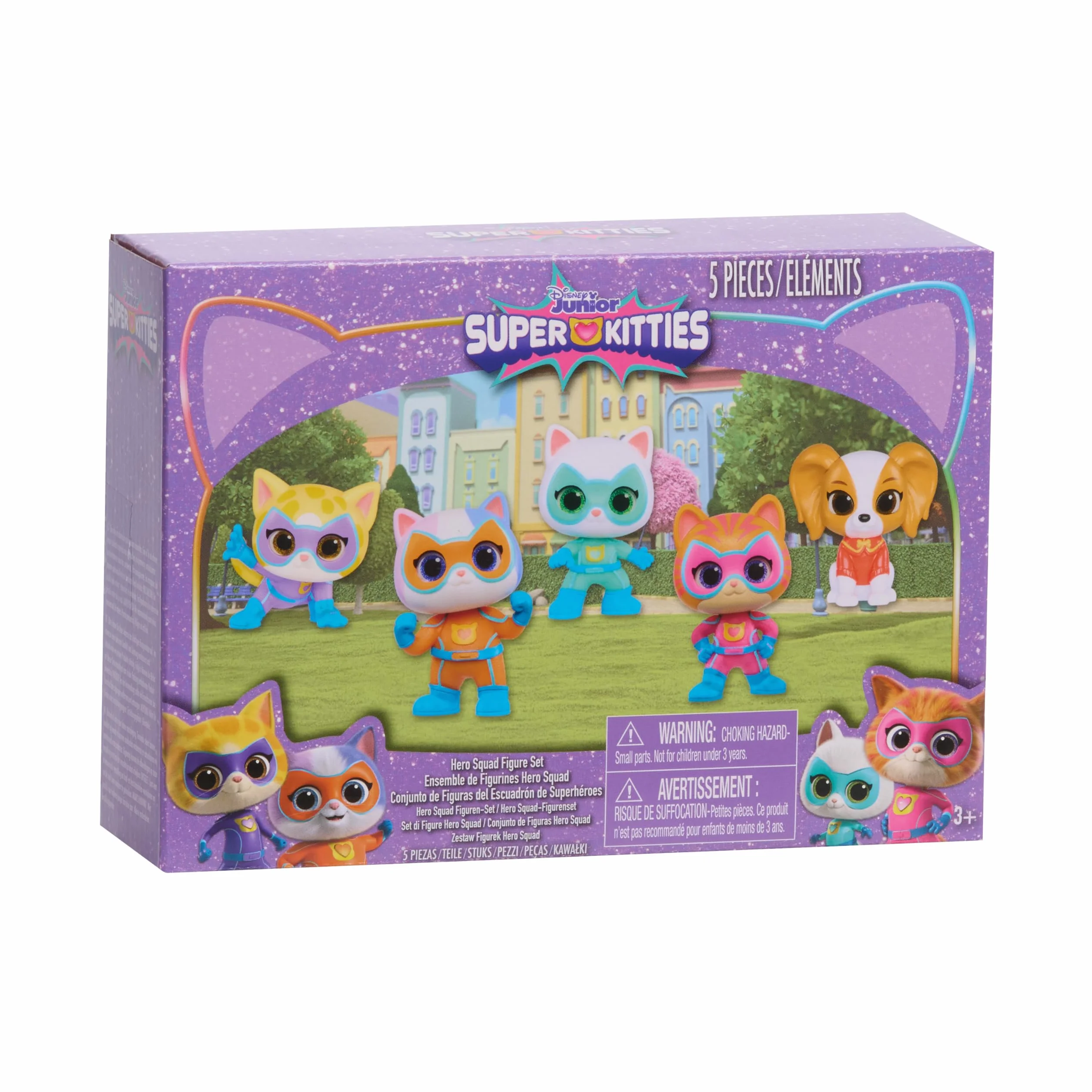 Disney Junior SuperKitties Hero Squad 5 Figuras Coleccionables 5 cm Juguetes para Niños 3+