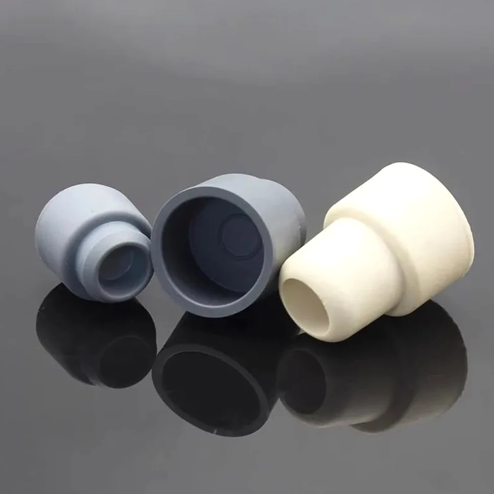 Tapón de goma laboratorio gris blanco tamaños 14 19 24 50 100 Uds tapa rosca inversa | White No.24 100pcs