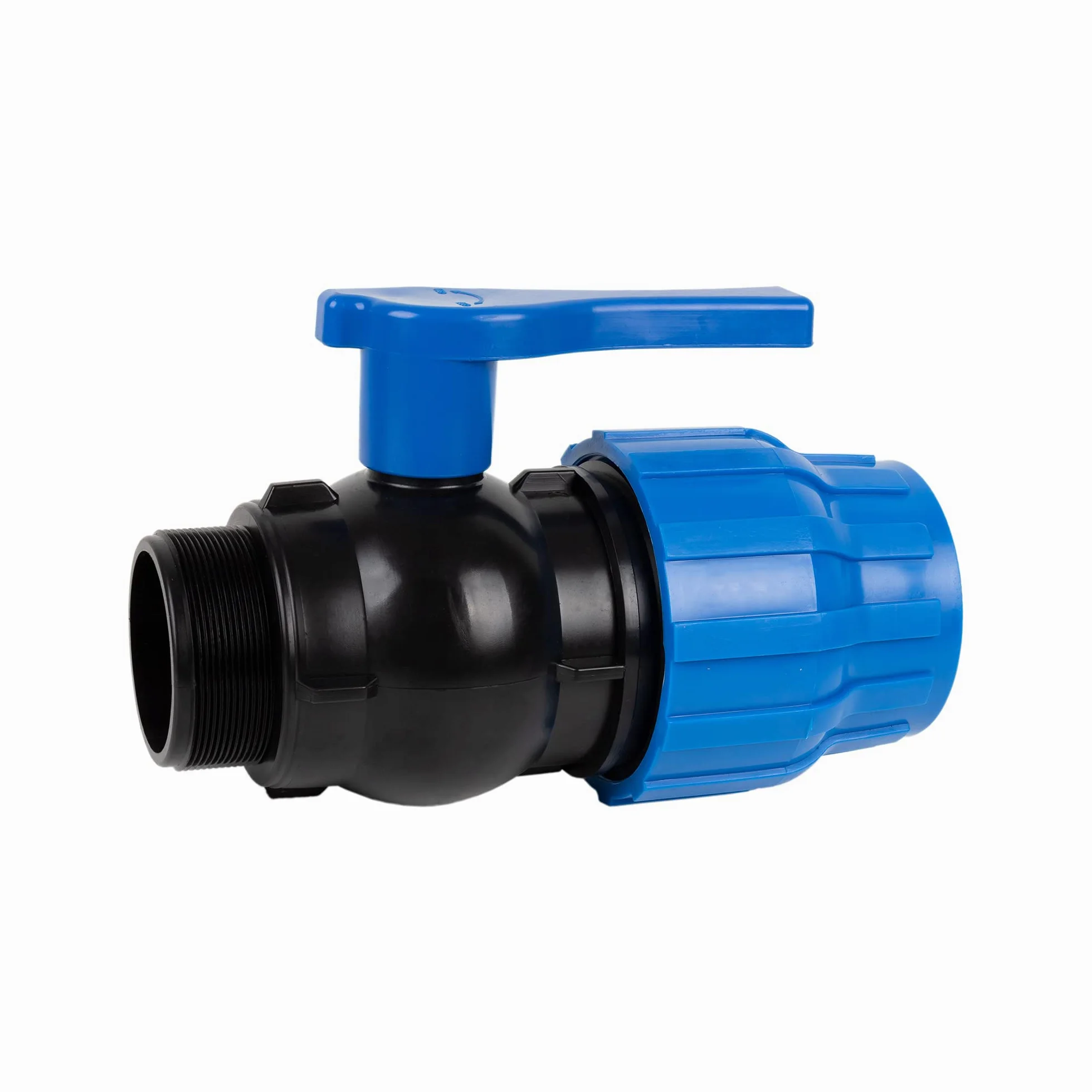 Cofan Enlace Válvula de Bola | Rosca Macho PP PN16 | Medida: 25 x 3/4" | Pack de 20 Unidades