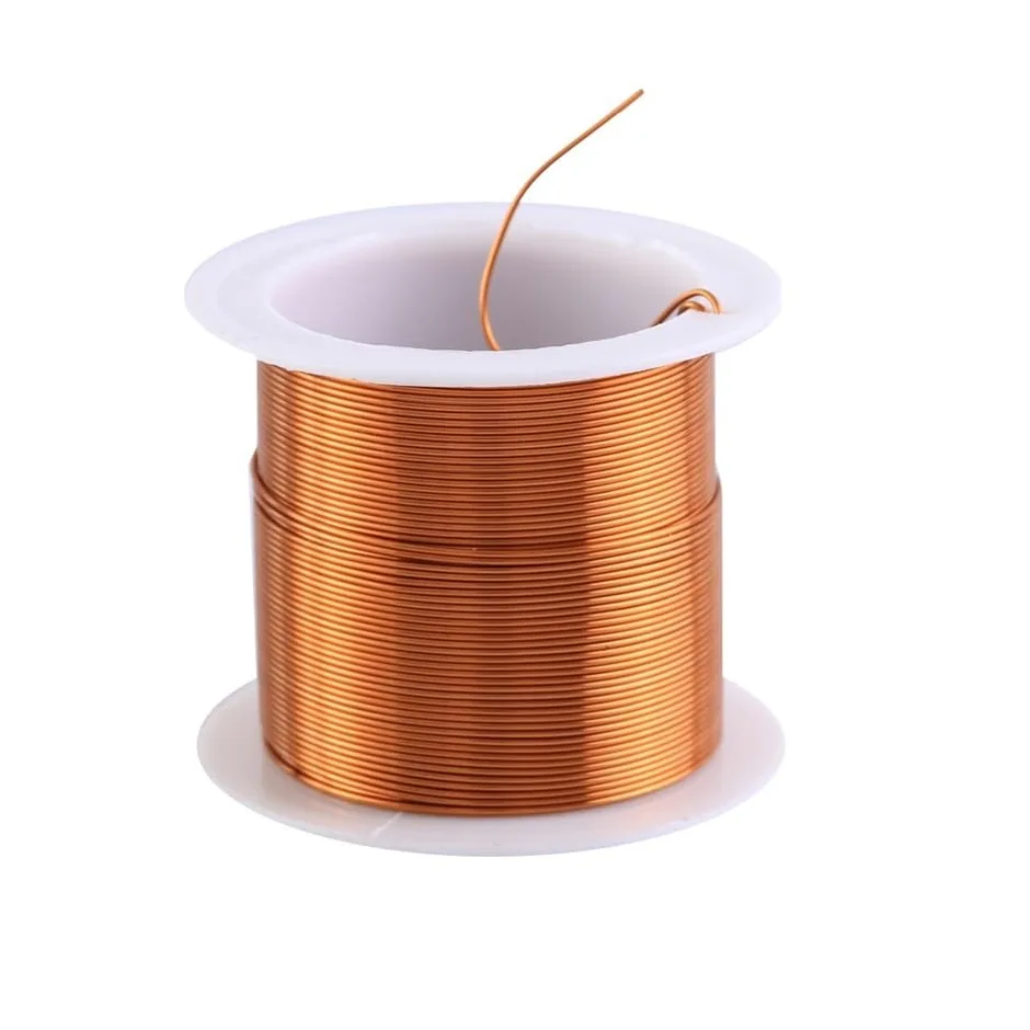 Alambre de cobre, Bobina de cobre de 50 m, diámetro 0,1 mm, calibre 36-40, alambre de cobre desnudo sólido, conductividad térmica, alambre de cobre electromagnético.