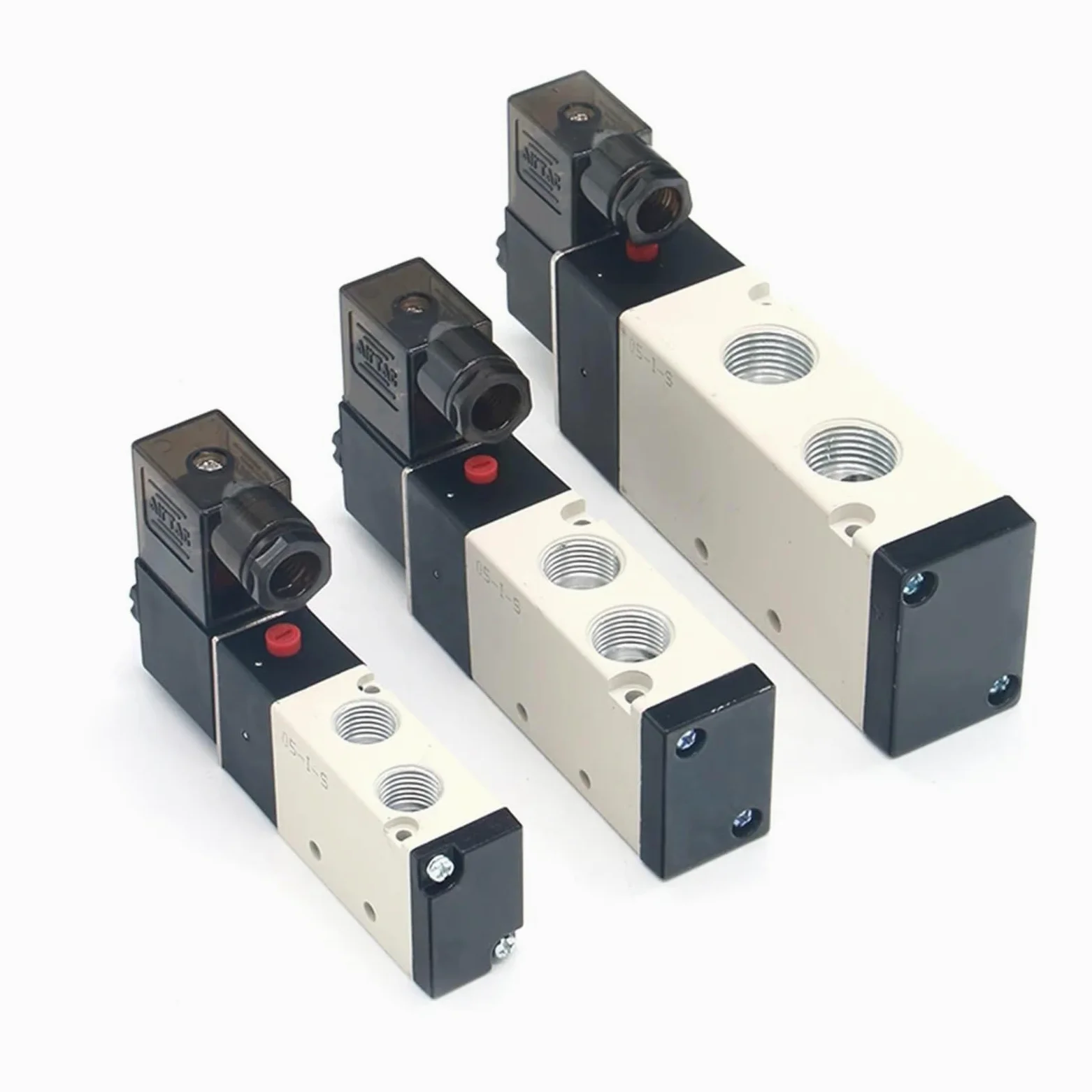 Válvula neumática electroválvula eléctrica 4v410-15, Control Aire-Gas, magnética, 5 vías, 2 Posiciones, 12 V CC, 24 V CA, 110 V CA, 220 V, Voltaje de la Bobina | 10mm Fittings,Motor With Bracket