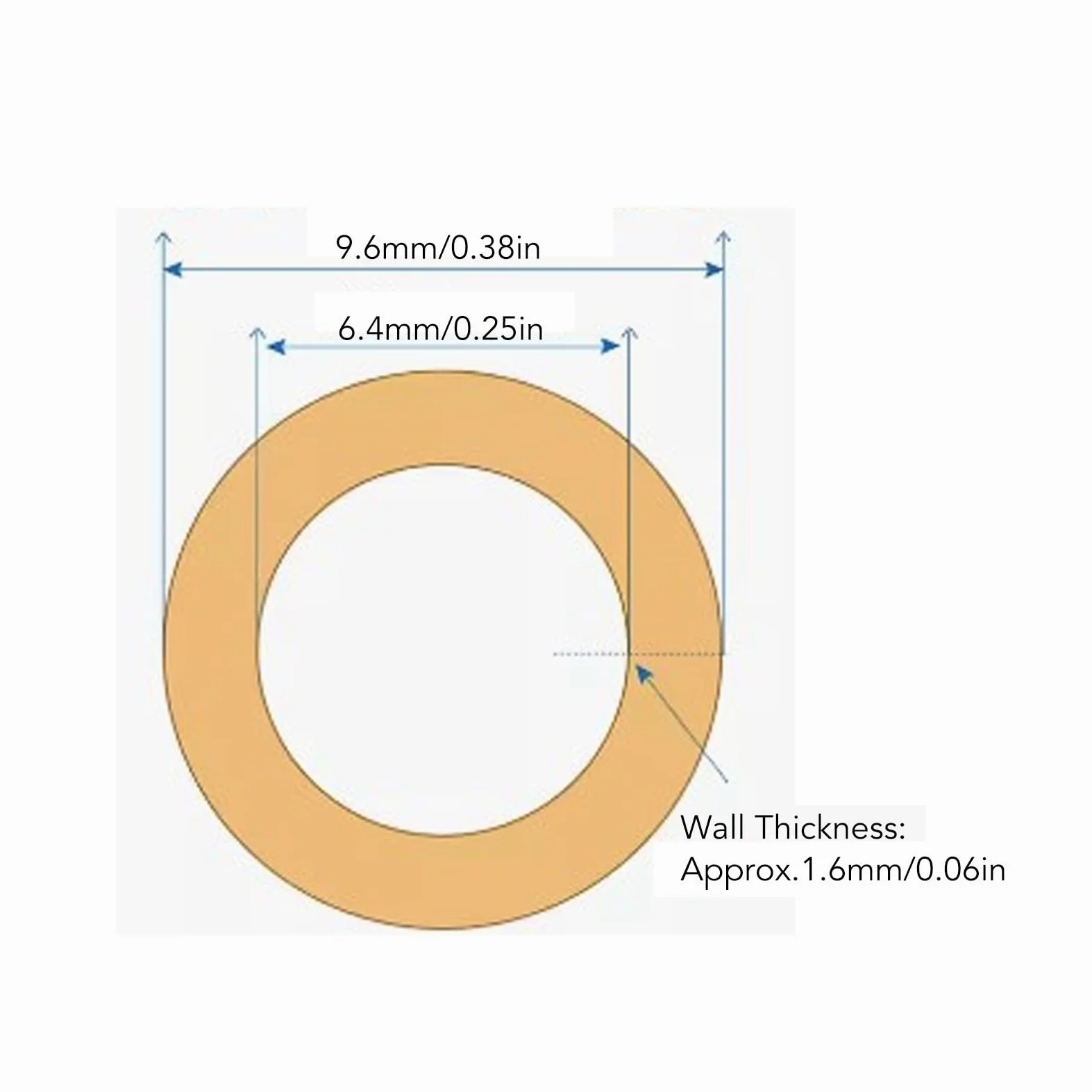 Tubo de bomba Torvex, manguera de silicona de 6.4x9.6 mm 1m para transmisión de fluido, tubo de bomba peristáltica, tubo de transferencia flexible para flujo de líquido