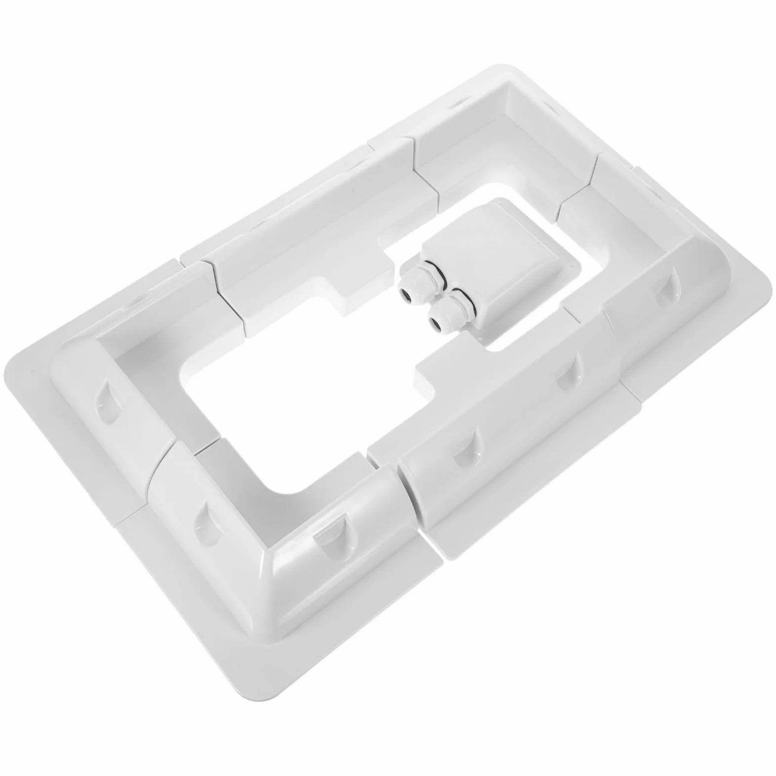 Soporte para Panel Solar Blanco 7 Piezas Abs para Remolques Rv | Montaje Exterior para Embarcaciones, Instalación sin Taladro, Estructura Robusta y Estable, Acabado Moderno