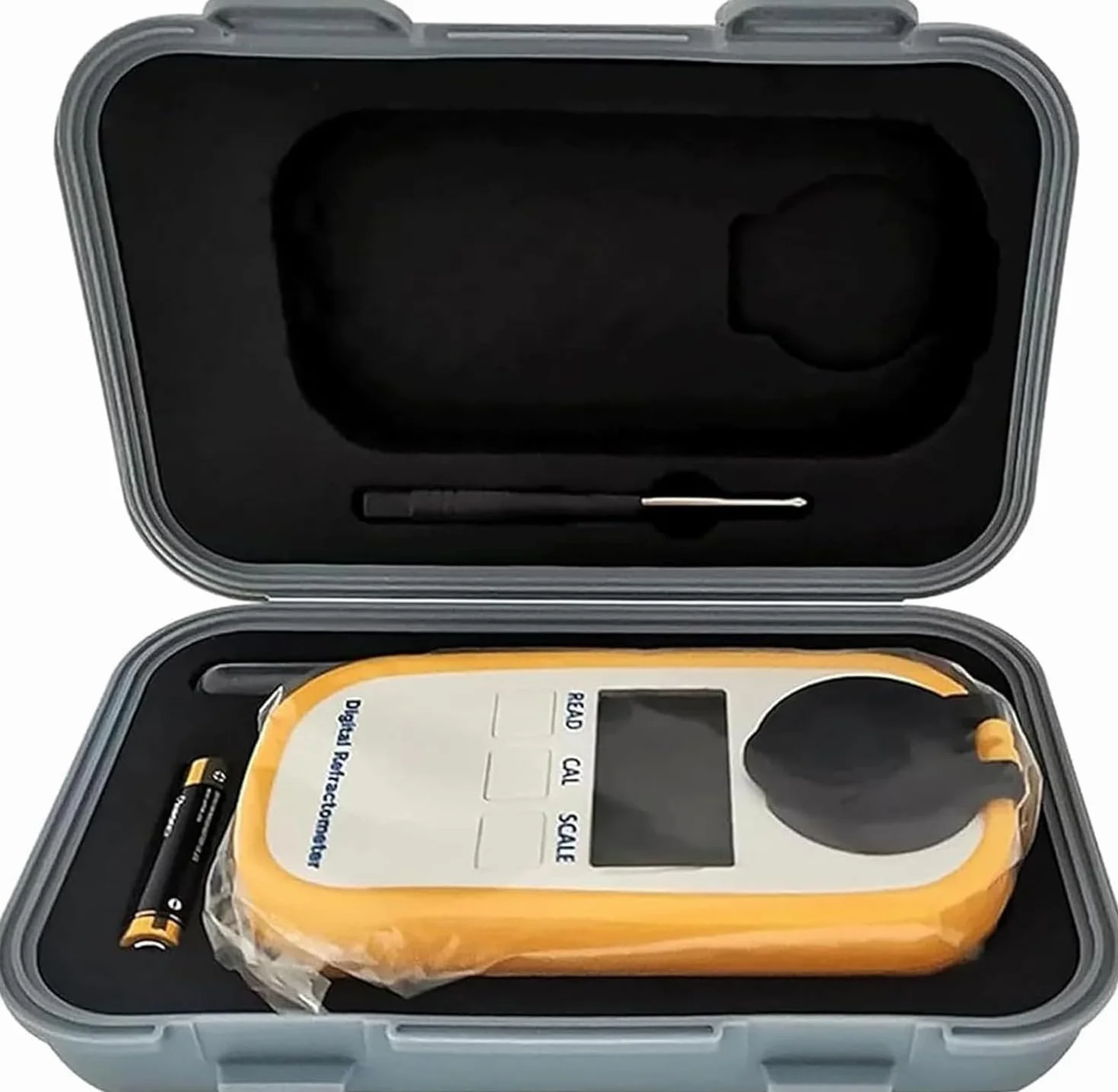 Medidor portátil de concentración de calostro for vacas lecheras, refractómetro digital LED de mano, rango de detección de 0 a 50 %, precisión de concentración de calostro ±0,2 %, resolución 0,1 %