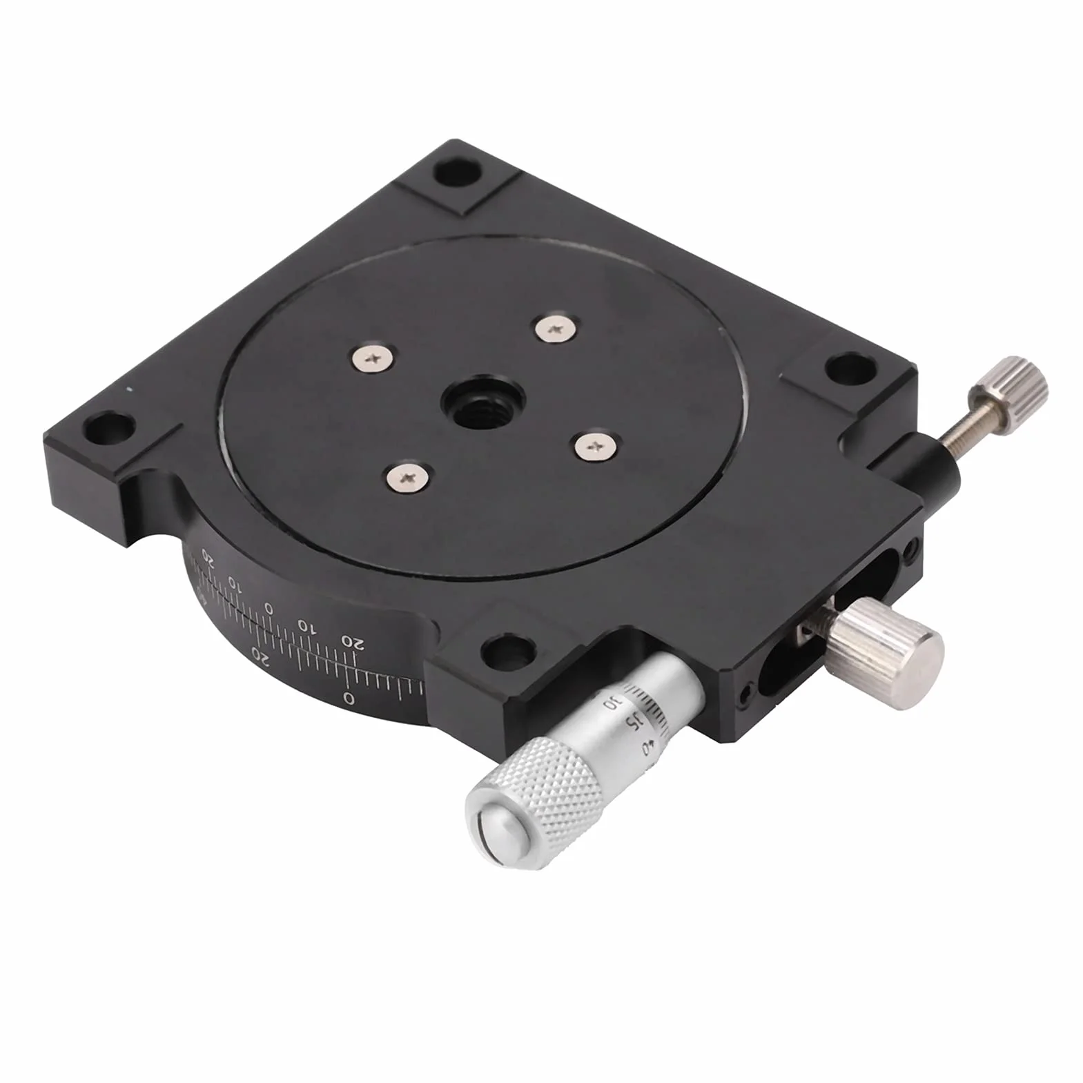 Plataforma de desplazamiento manual Los ejes R Rotación Etapa lineal de 360 ​​° Tabla 60 mm RS60 L Tuning Fine Sliding Etapa óptica