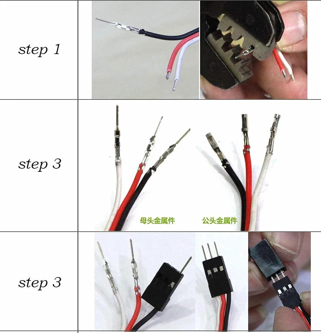 RUNCCI-YUN 180Pcs Dupont Connector Kit 2.54mm JR Futaba RC Servo Extension