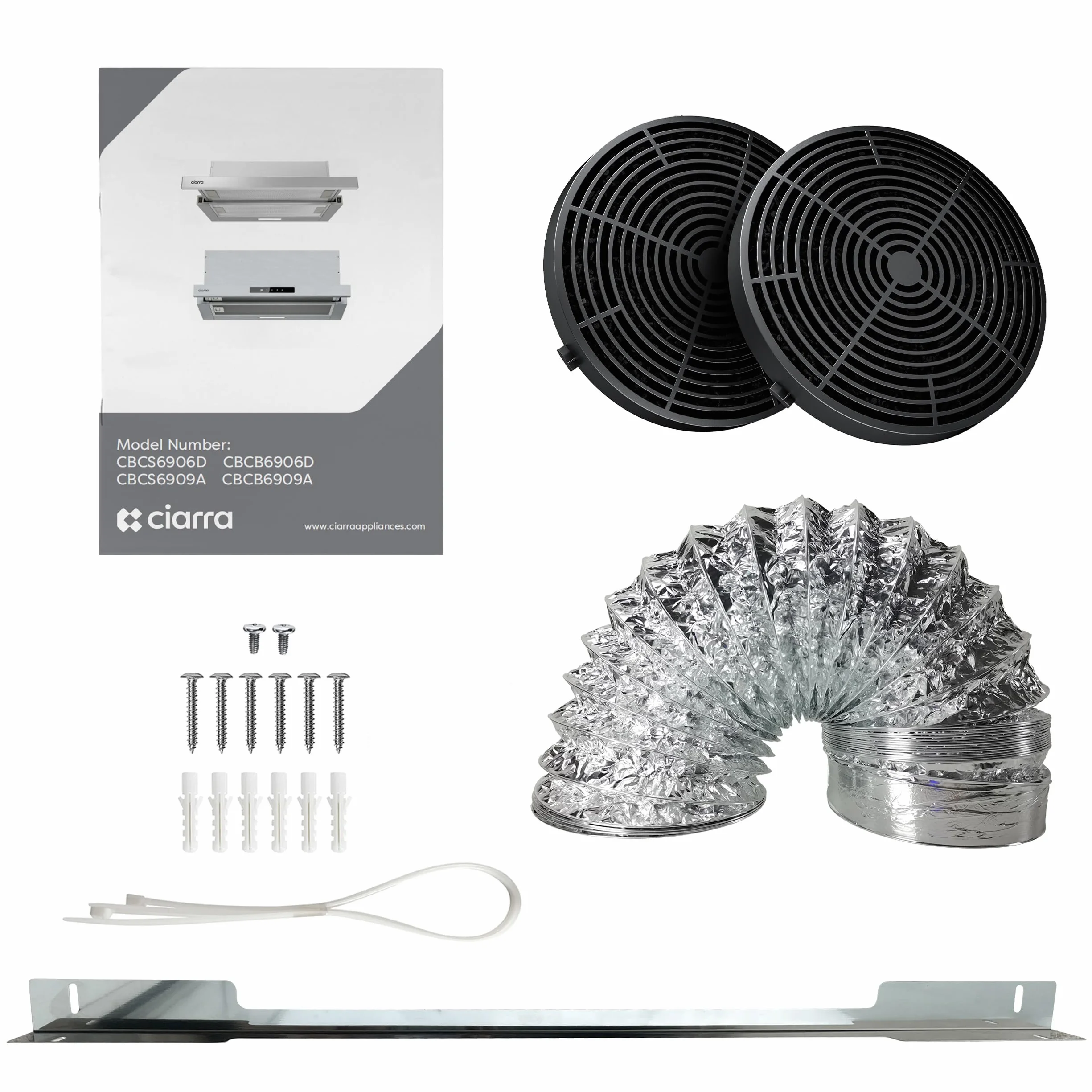 CIARRA CBCS6909A Campana Extractora Telescópica 60 cm 600 m³/h Clase A+ Acero Inoxidable Control Táctil LED