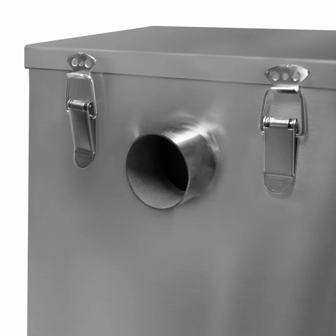 Interceptor Profesional de Trampa de Grasa Comercial 60L Bajo Fregadero Acero Inoxidable Cesta de Filtro Extraíble para Residuos de Alimentos Separador de Aceite Deflector de Agua Desagüe (39x39x39cm)