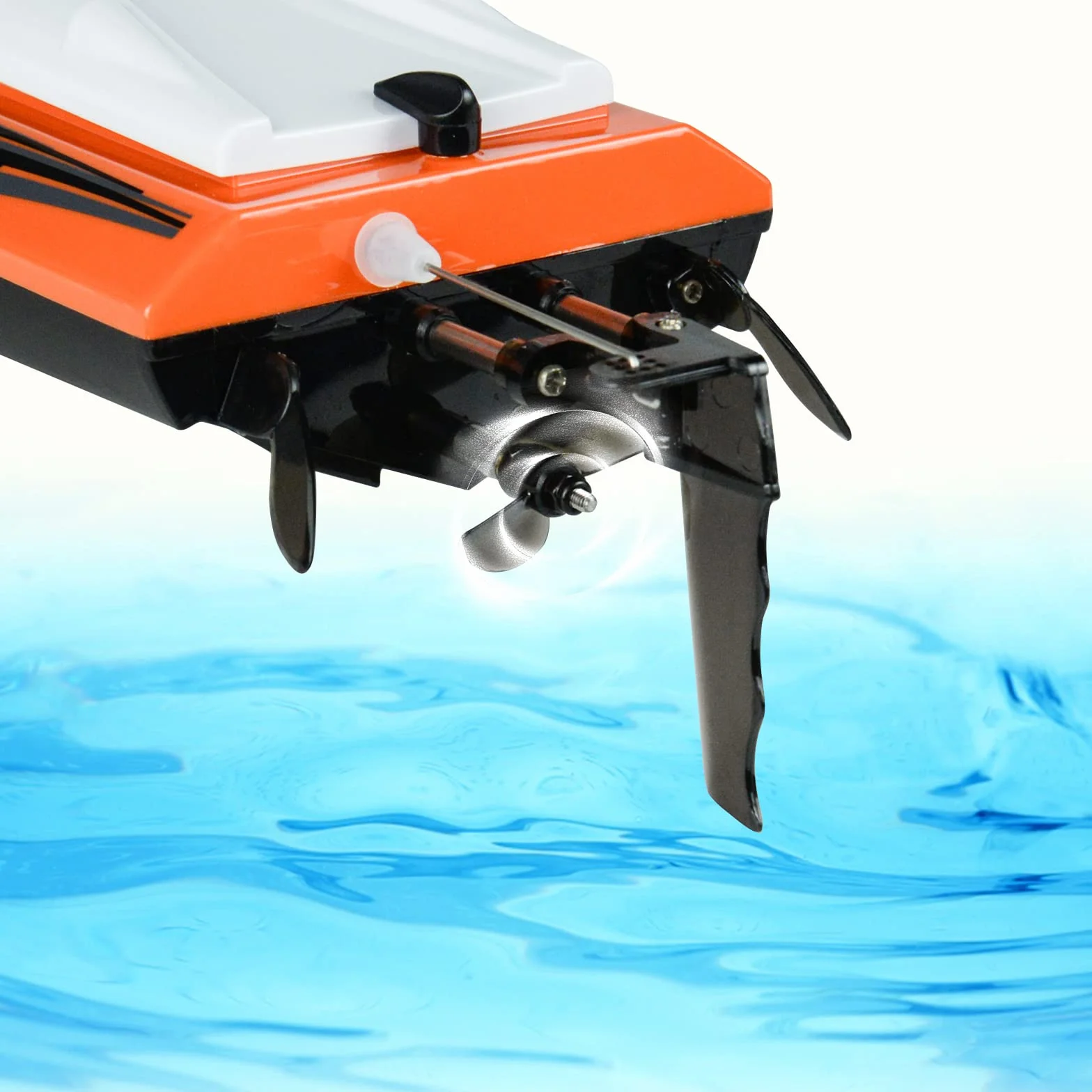 Ulifance Barco teledirigido para piscinas 25 km/h naranja