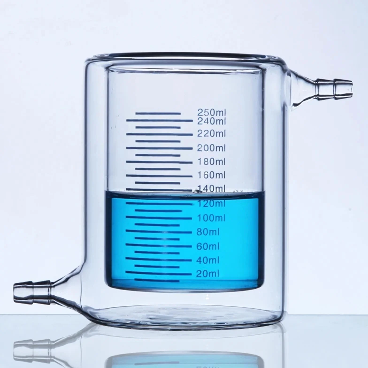 Equipo de laboratorio fotocatalítico, vaso de precipitados con camisa de vidrio resistente al calor de doble capa gruesa 500ml