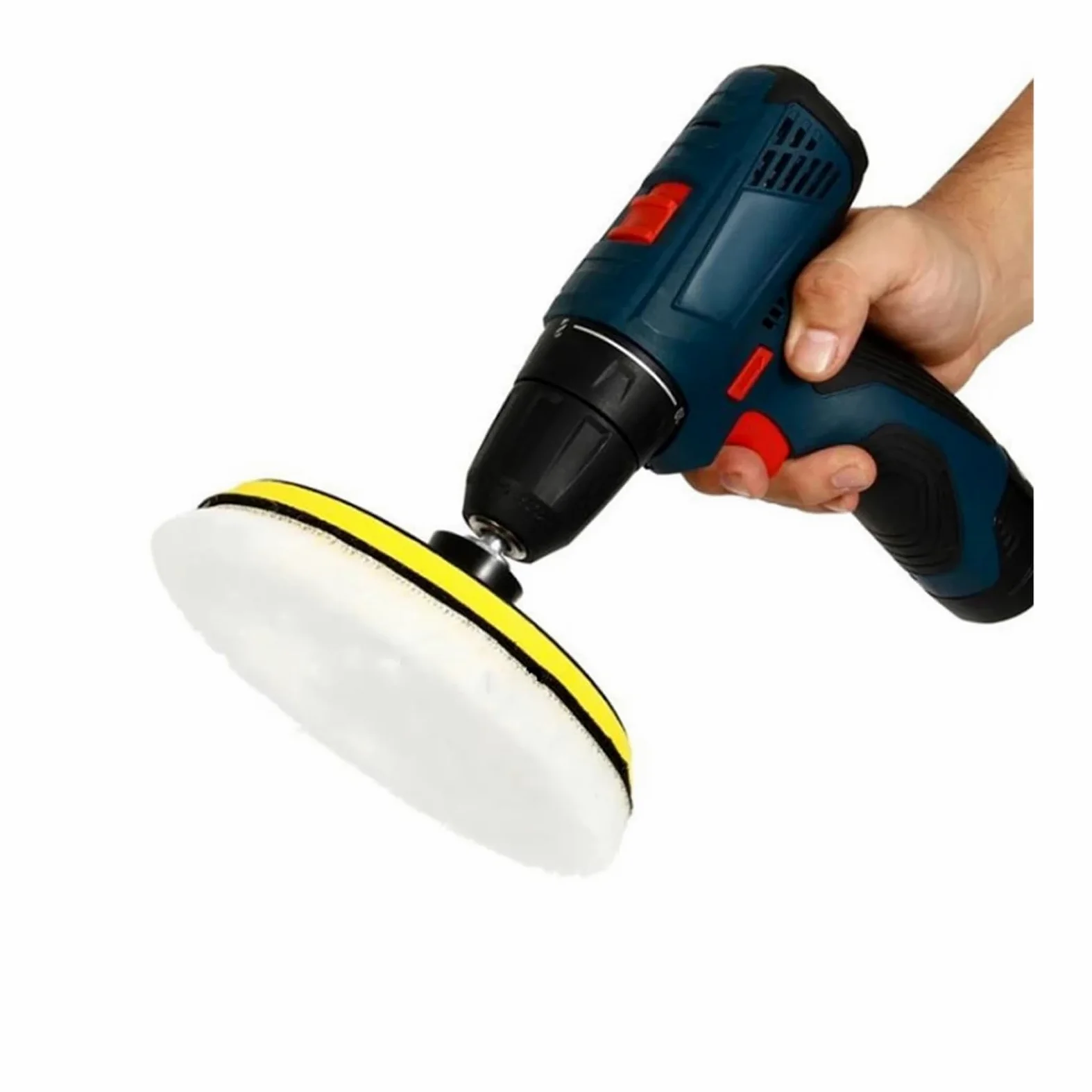 Kit de 5 almohadillas pulido lana for encerar coches, esponja, disco, cuidado llantas y pintura