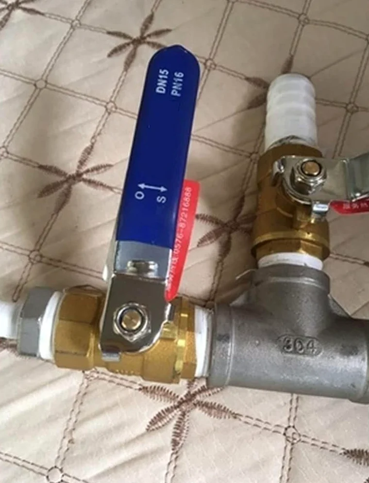 Válvula de bola Válvula de cierre 1 pieza DN15 DN20 DN25 Válvula de bola de latón, 4 puntos 6 puntos Válvula de bola de cobre roscada interior y exterior de latón, válvula de bola de alambre interior