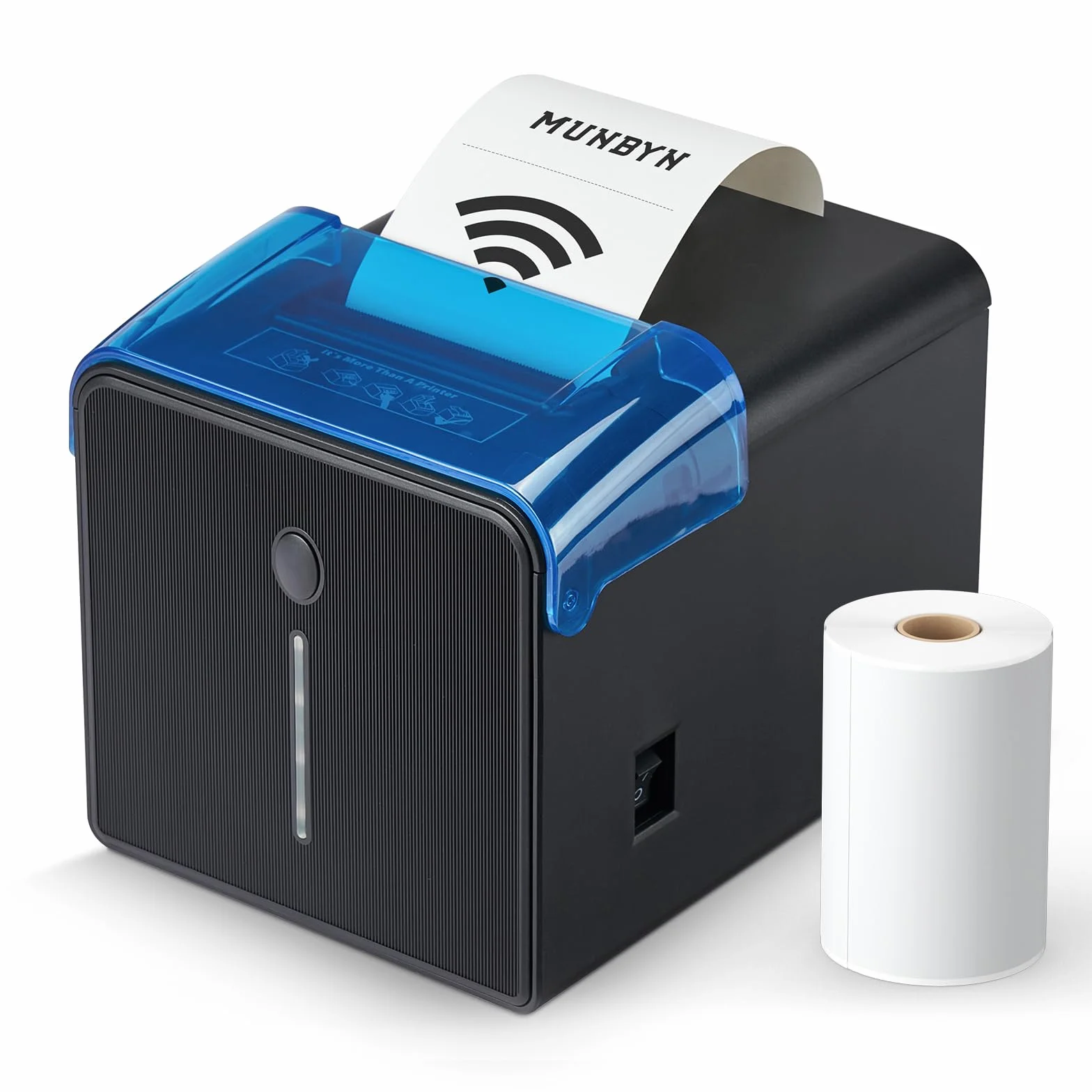 MUNBYN Impresora de Tickets WiFi, Impresora Termica Recibos, con Tapa oleófuga y antisalpicaduras, Puertos USB/LAN/Serial, Compatible con MacOS, Windows, Linux, Chromebook, iOS, Android