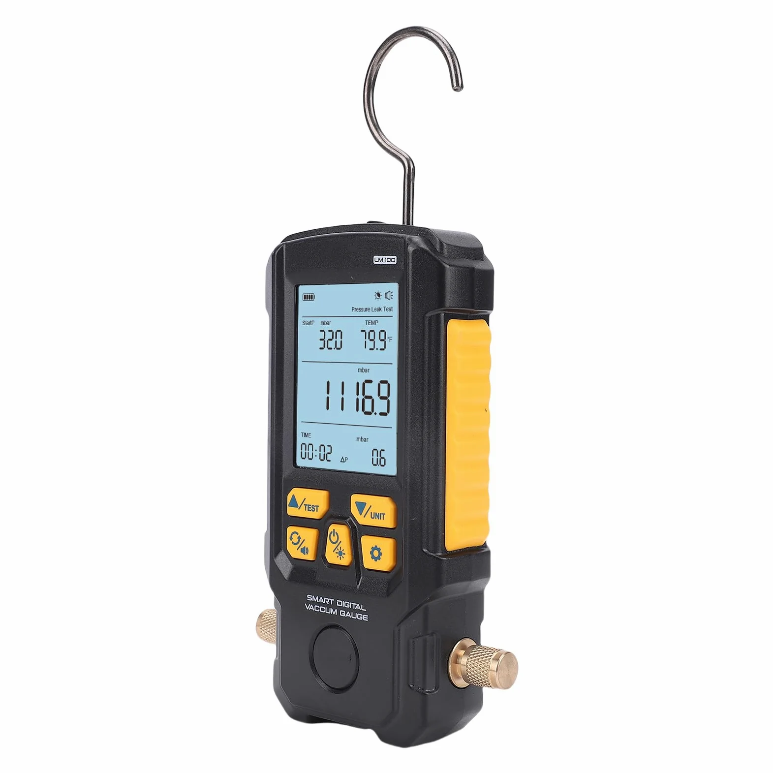 Medidor de Vacío Digital con Sensor Preciso para Pruebas de HVAC y Detección de Fugas de Presión - Rango de Medición de 0-2000 Mbar
