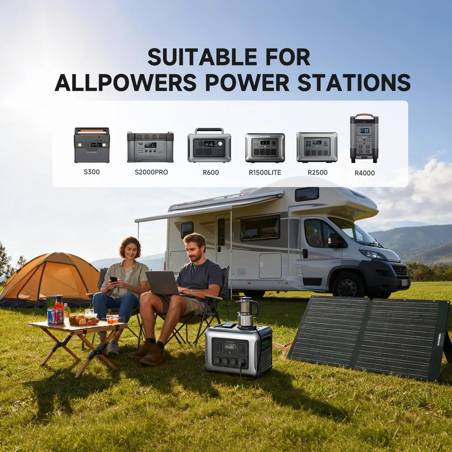 ALLPOWERSSOLAX SE100 4kg Placa Solar Portátil 100W Plegable,Panel Solar Monocristalino Alta Eficiencia 25%,IP68 Impermeable para Acampada,Viajes, Emergencias Compatible con Baterías Móviles