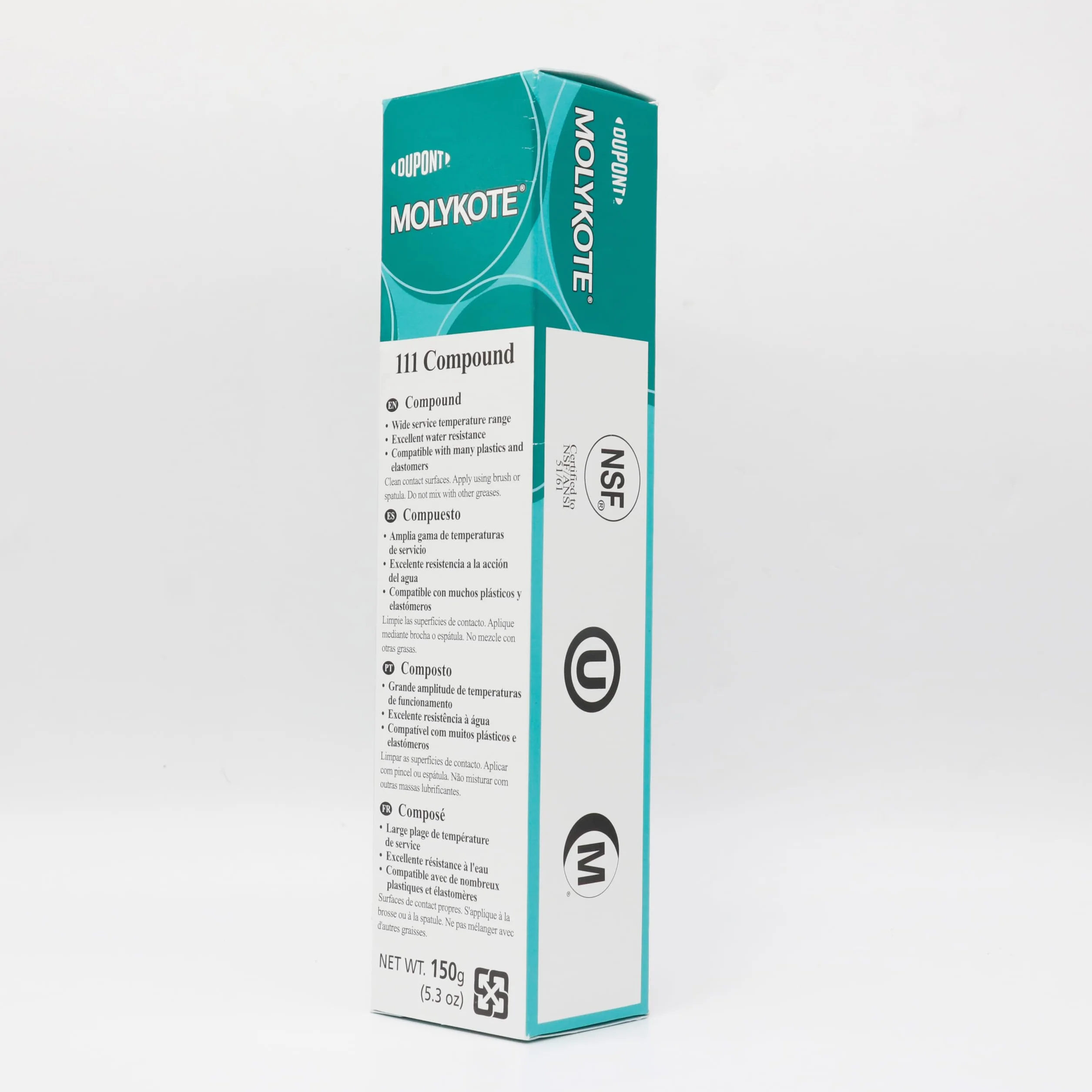Molykote 111 Compound 150g Grasa Lubricante y Sellador Translúcido Blanco para Válvulas y O-Rings