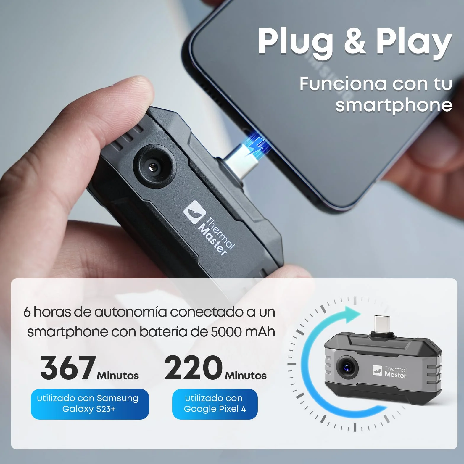 Thermal Master P1 Cámara Térmica 320x240 X³ Super IR Resolución -20°C a 600°C 15x Zoom 25Hz