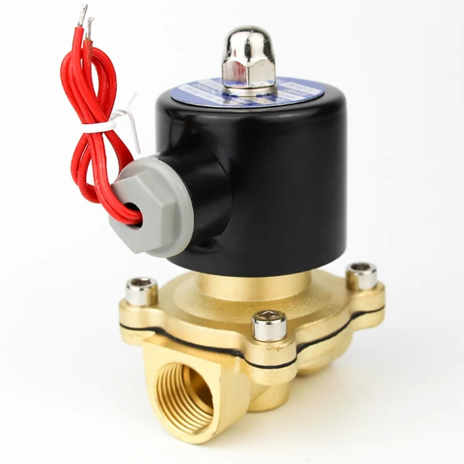 Electroválvula neumática Normalmente Cerrada, 1/4", 3/8", 1/2", 3/4", 1", 1-1/2", BSP Hembra, 12 V, 24 V, 110 V, 220 V, for Agua, Aceite y Aire.(45659,BSPP FEMALE-DC24V)