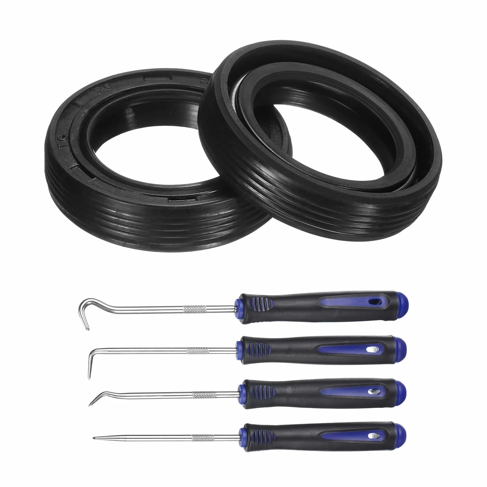 QUARKZMAN Retenes 20x30x7mm TC Nitrilo Doble Labio Kit Eje Cojinete Mecánico Automotriz Negro