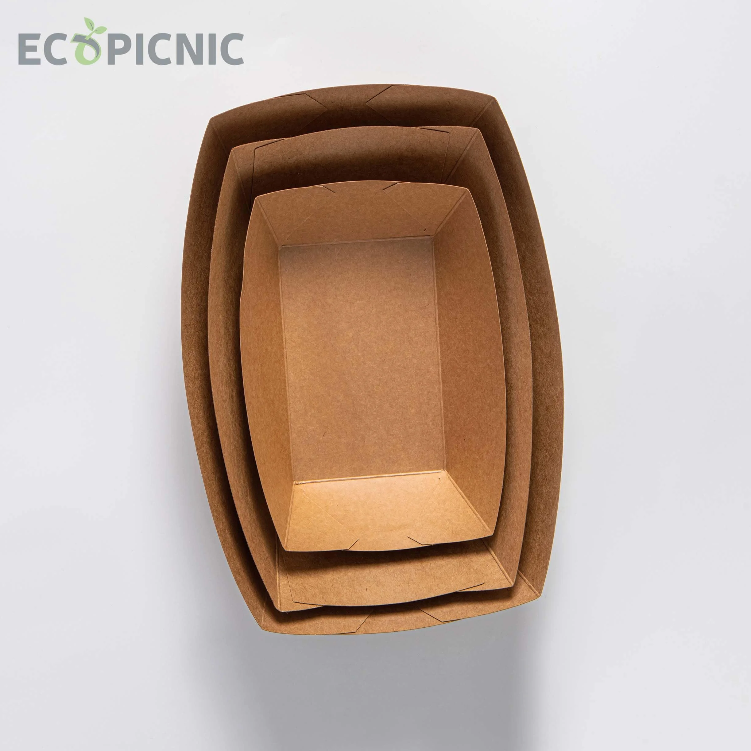 Barquetas de Papel 1000 Unidades 350 ml | Bandejas Desechables de cartón para Alimentos, Ideales para Patatas Fritas, Aperitivos, y Comida para Llevar