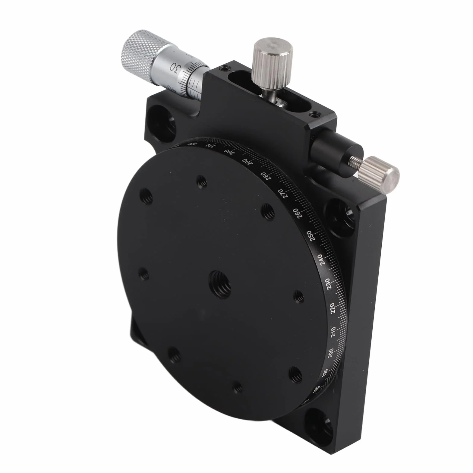 Plataforma de desplazamiento manual Los ejes R Rotación Etapa lineal de 360 ​​° Tabla 60 mm RS60 L Tuning Fine Sliding Etapa óptica