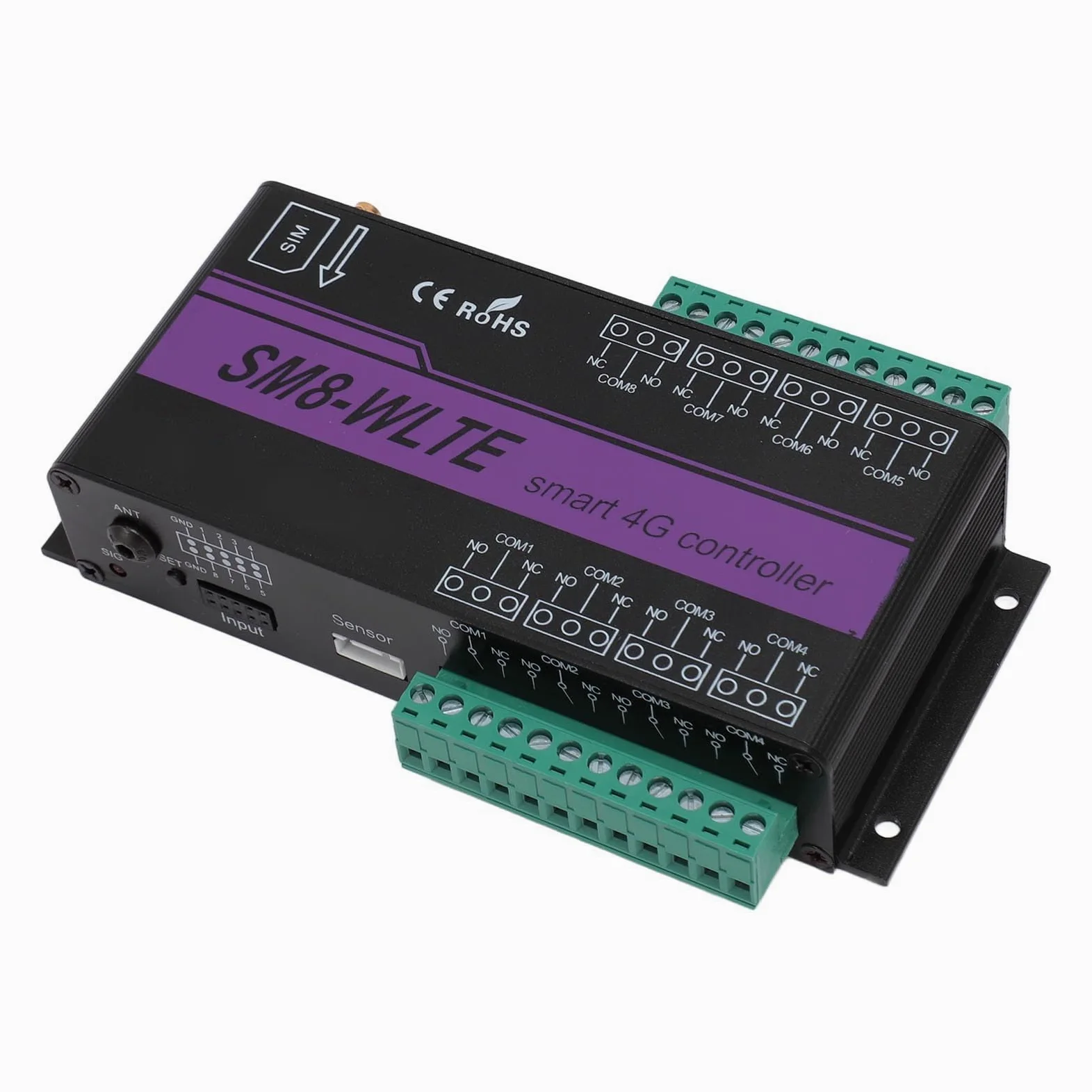 Alarma de Humedad y Temperatura 4G Tarjeta SIM SMS Alarma de Falla de Energía Interruptor de relé de Control Remoto GSM con Enlace WEB de Aplicación para Control Industrial