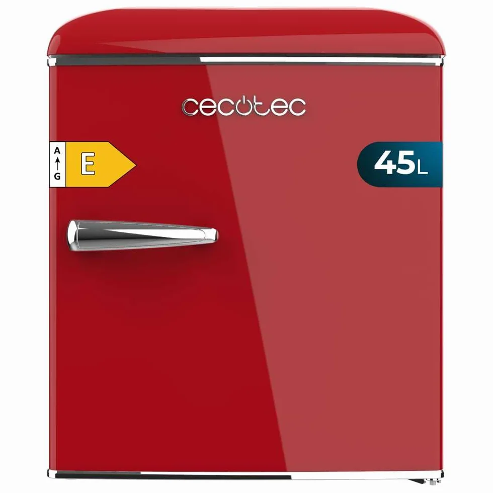 Cecotec Bolero CoolMarket TT Origin 45 Mini Nevera Frigorífico Retro Sobremesa 45L Rojo