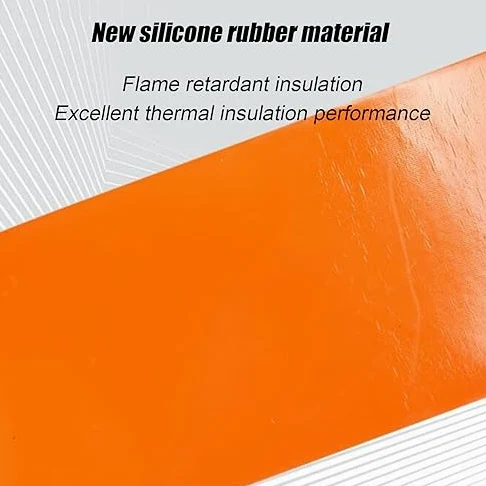 Genérico Calentador eléctrico Industrial de bidones con Cinta calefactora de Silicona para bidones de Aceite, Cubos, anticongelante, protección Ajustable, Calentador Industrial de Caucho de Silicona